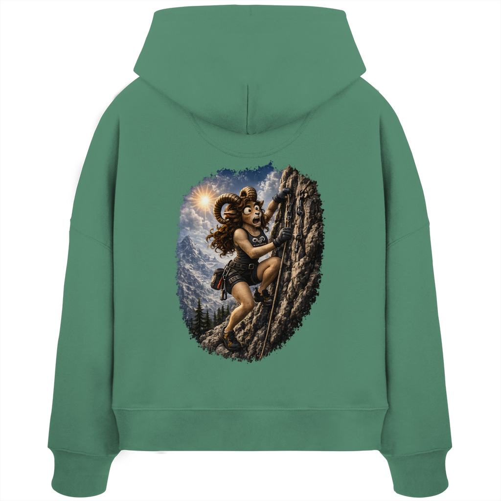 Tiefenblick Klettern - Womens Organic Boxcut Hoodie