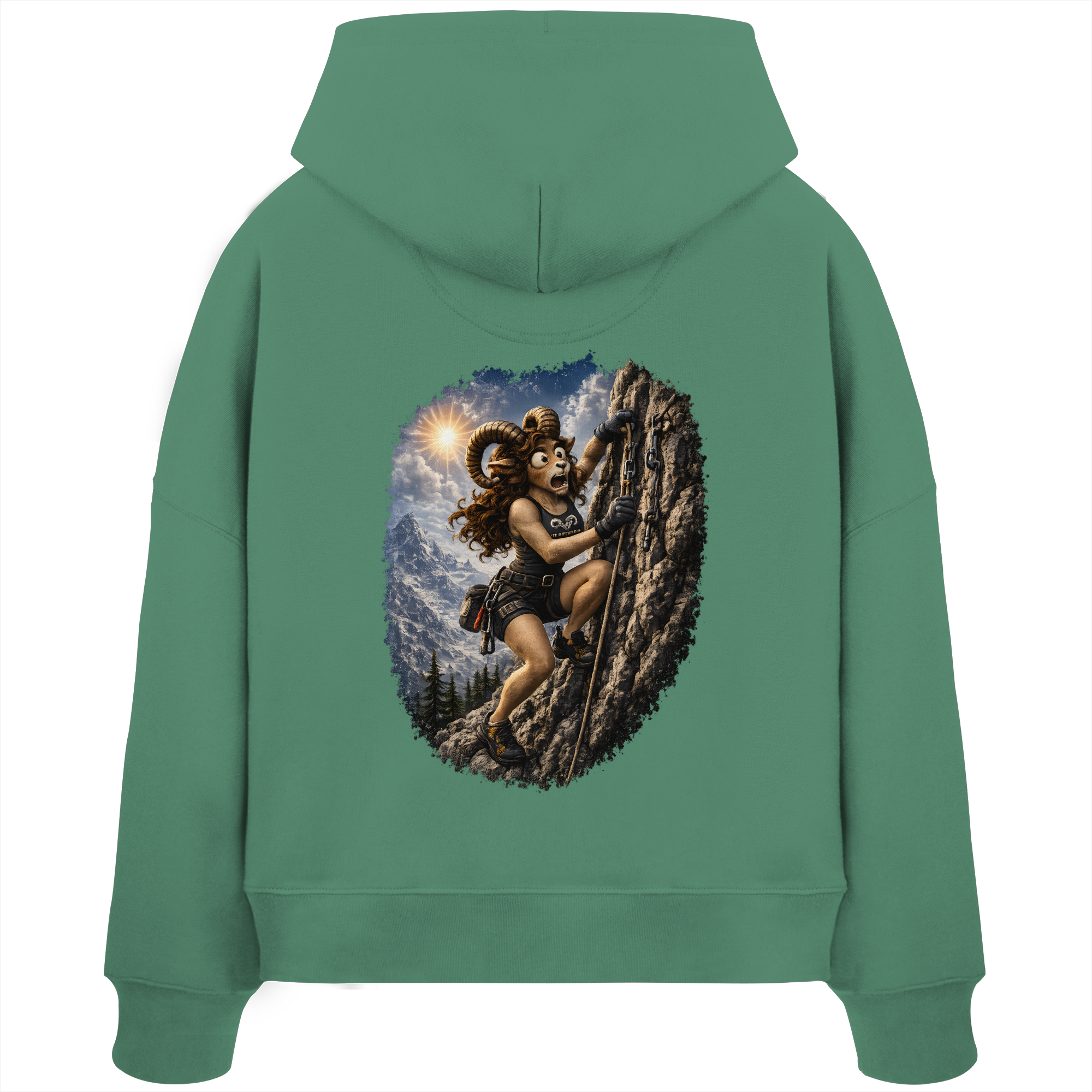 Tiefenblick Klettern - Womens Organic Boxcut Hoodie