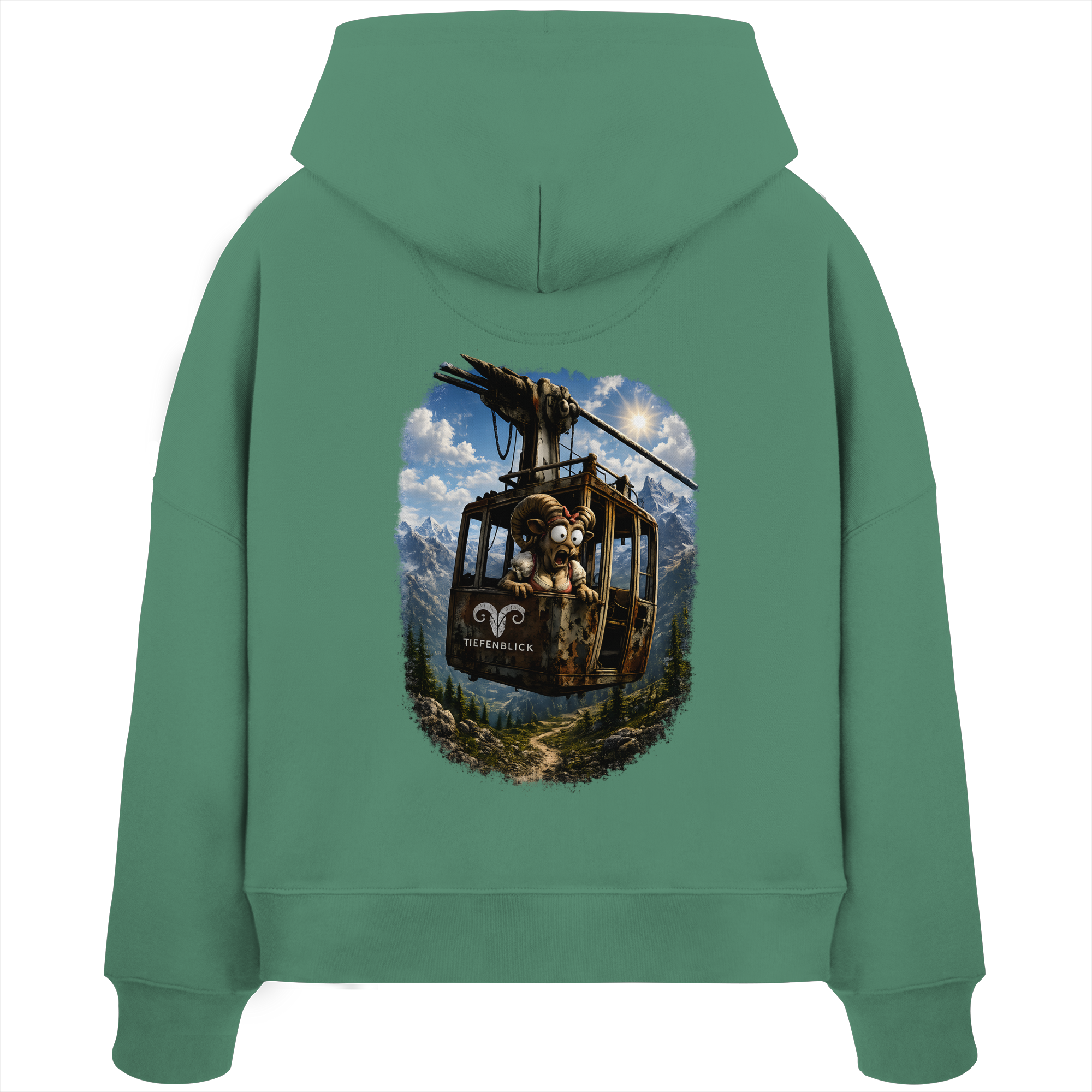 Tiefenblick Gondel Adrenalin Fun - Womens Organic Boxcut Hoodie