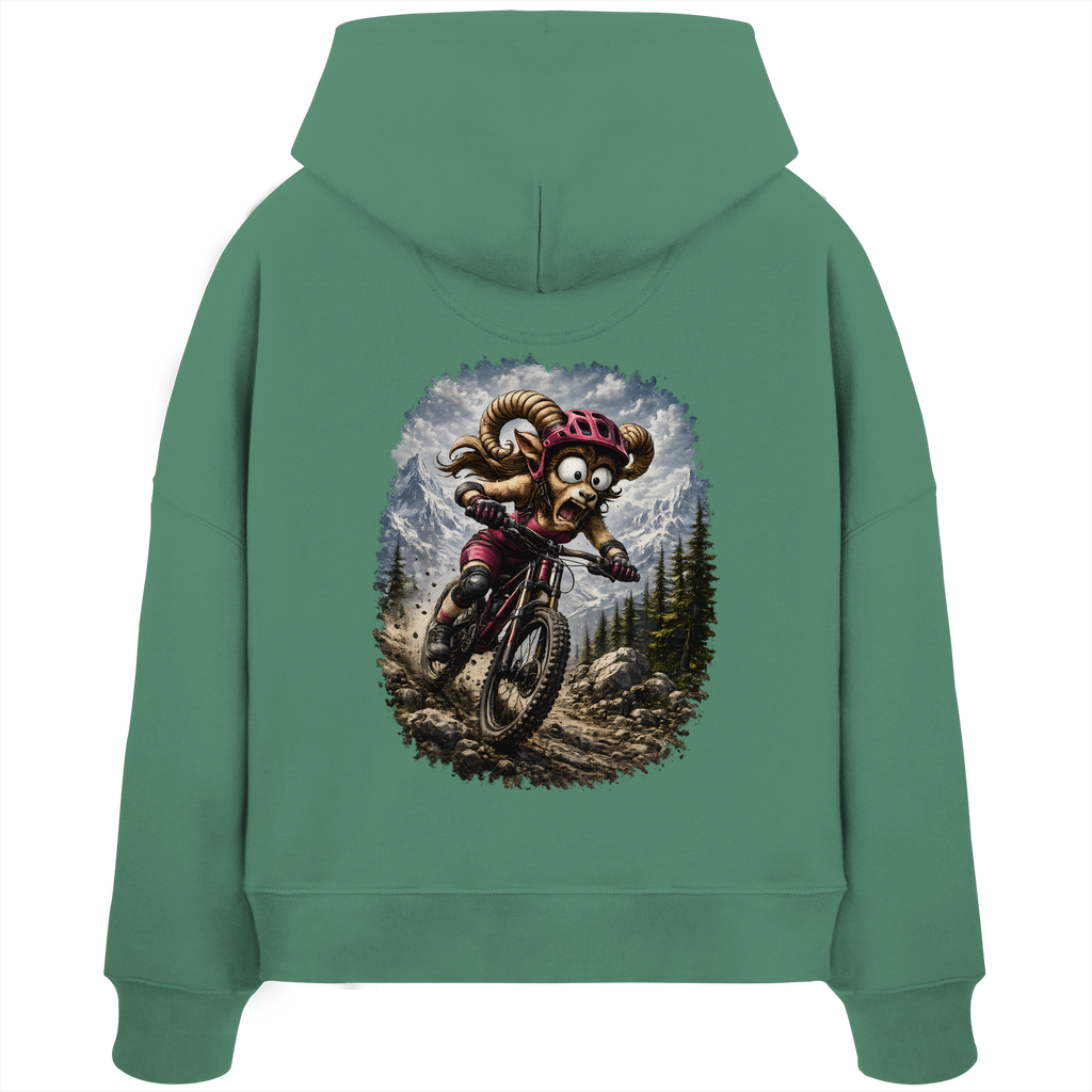 Tiefenblick Downhill - Womens Organic Boxcut Hoodie