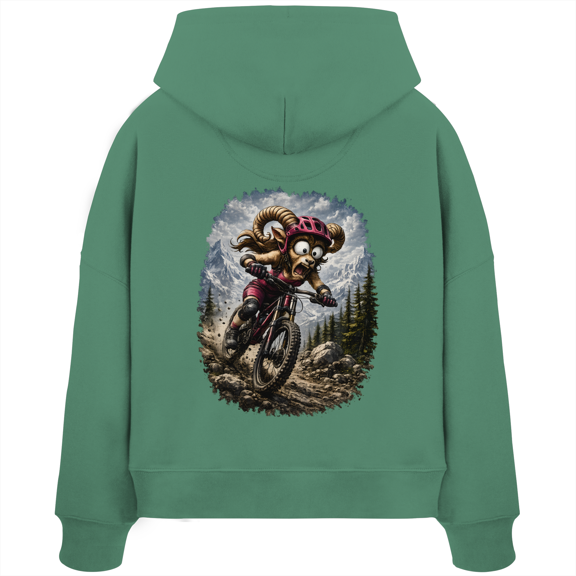 Tiefenblick Downhill - Womens Organic Boxcut Hoodie