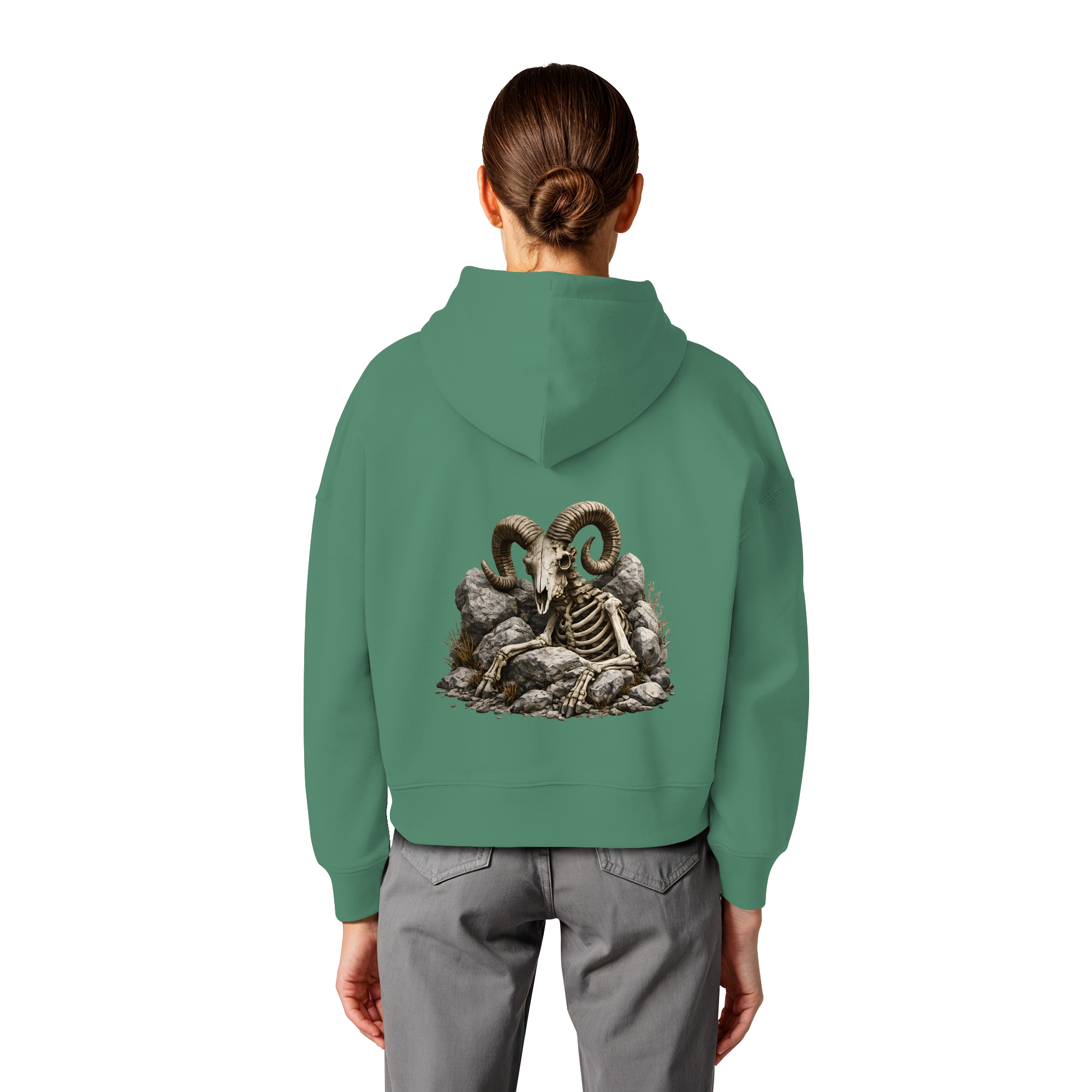 Tiefenblick Skelett Fun - Womens Organic Boxcut Hoodie