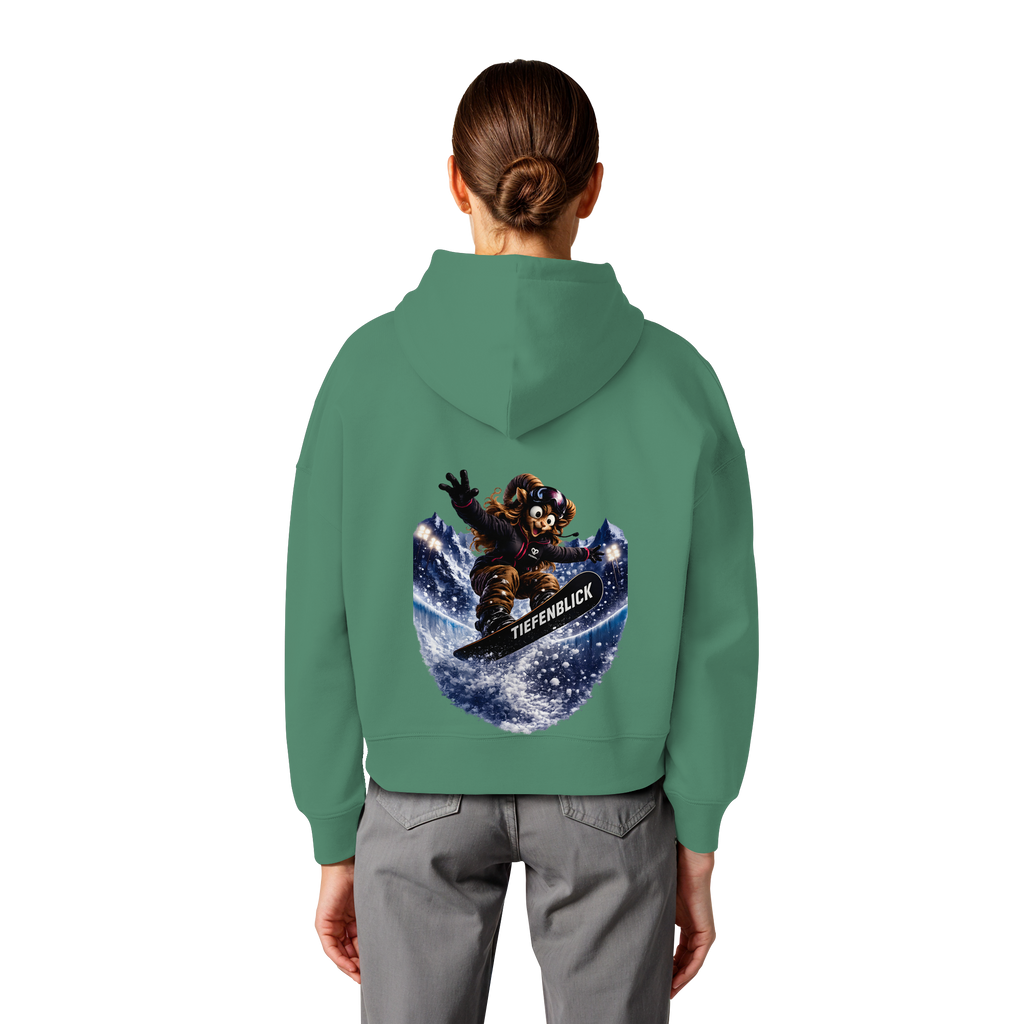 Tiefenblick Snowboarden Halfpipe - Womens Organic Boxcut Hoodie