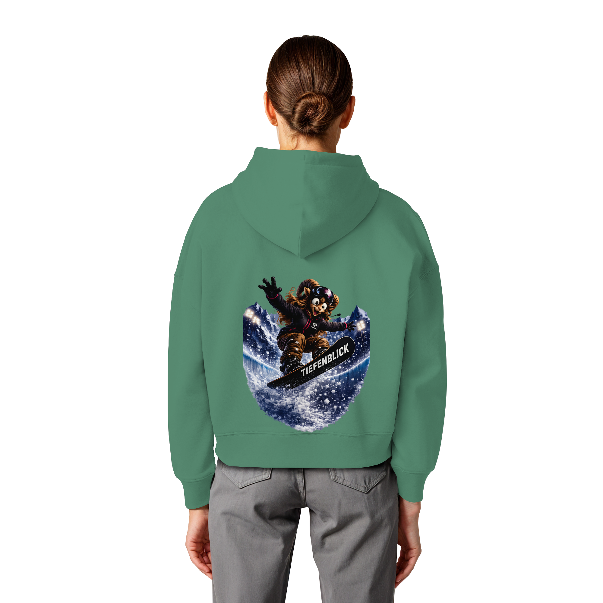 Tiefenblick Snowboarden Halfpipe - Womens Organic Boxcut Hoodie