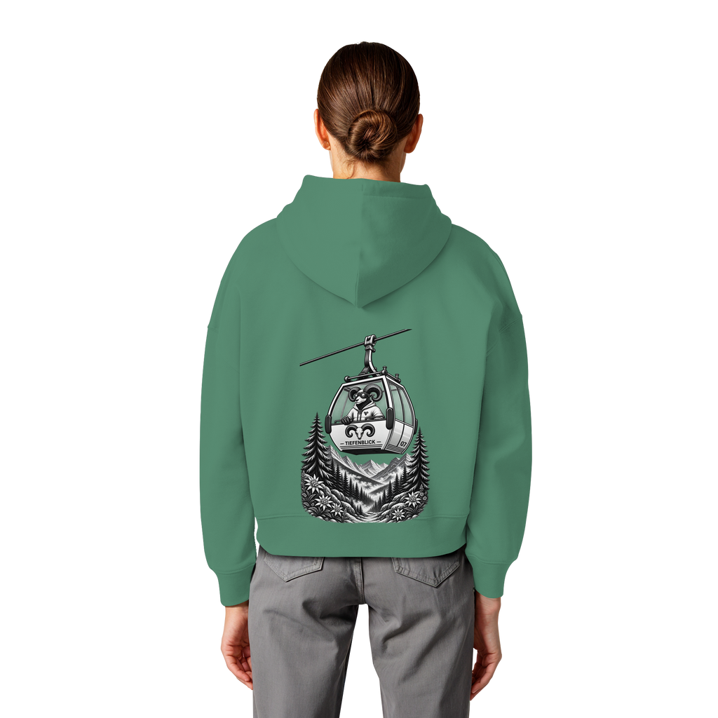 Tiefenblick Gondel Fun  - Womens Organic Boxcut Hoodie