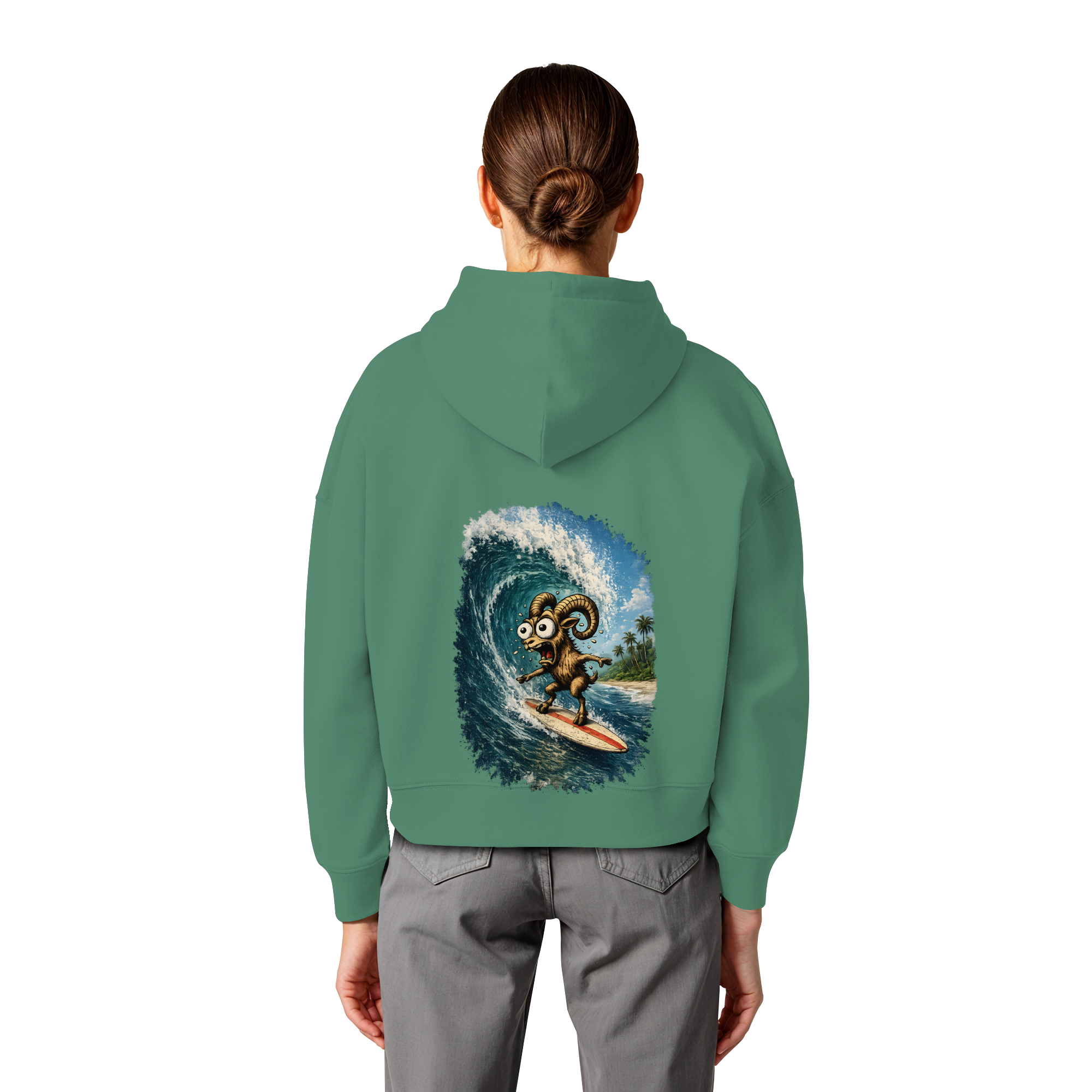 Tiefenblick Urlaub Fun  - Womens Organic Boxcut Hoodie