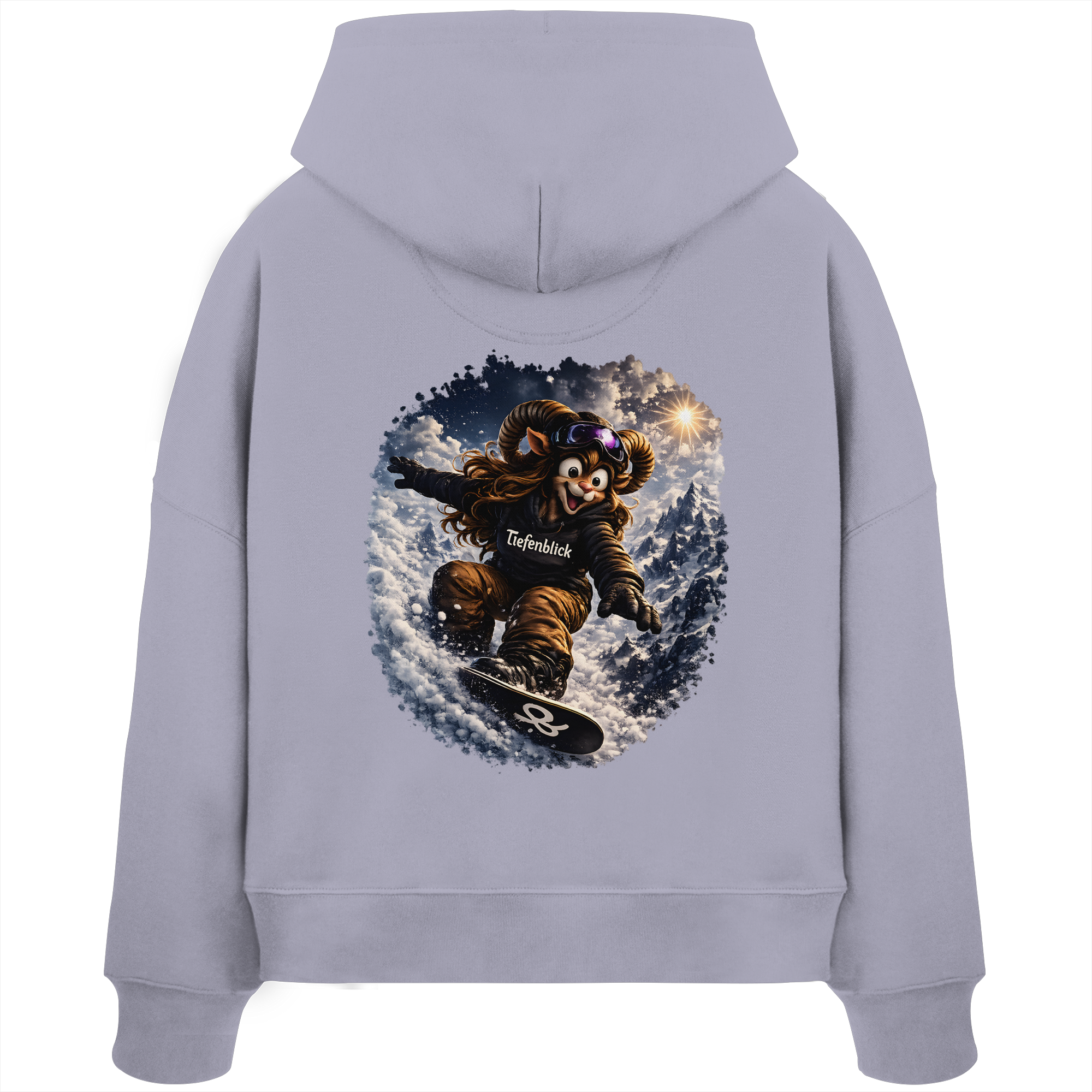 Tiefenblick Snowboarden  - Womens Organic Boxcut Hoodie