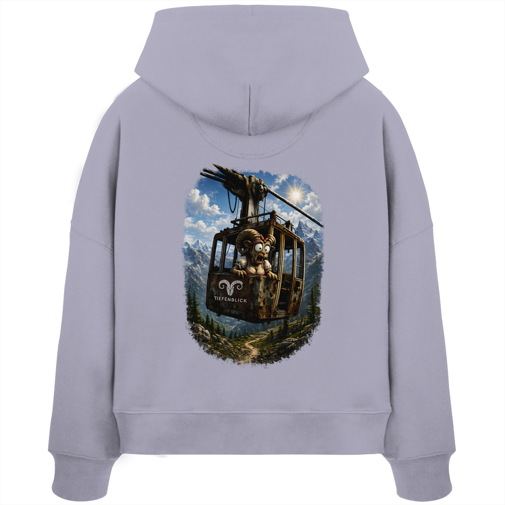 Tiefenblick Adrenalin Gondel Fun - Womens Organic Boxcut Hoodie