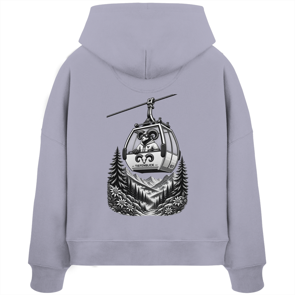 Tiefenblick Gondel Fun  - Womens Organic Boxcut Hoodie
