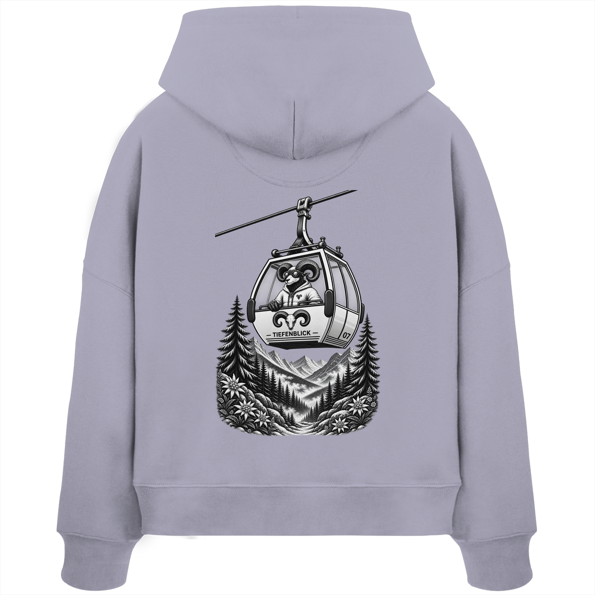 Tiefenblick Gondel Fun  - Womens Organic Boxcut Hoodie
