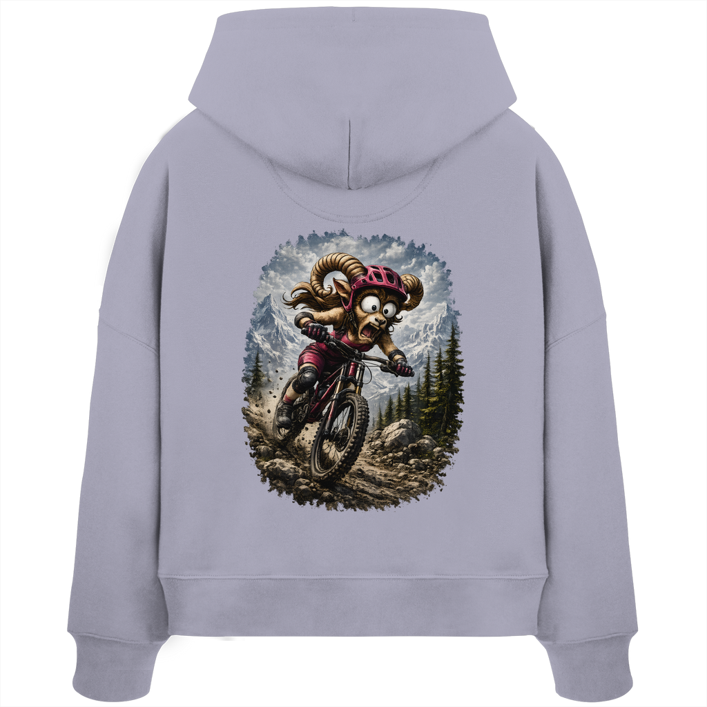 Tiefenblick Downhill - Womens Organic Boxcut Hoodie