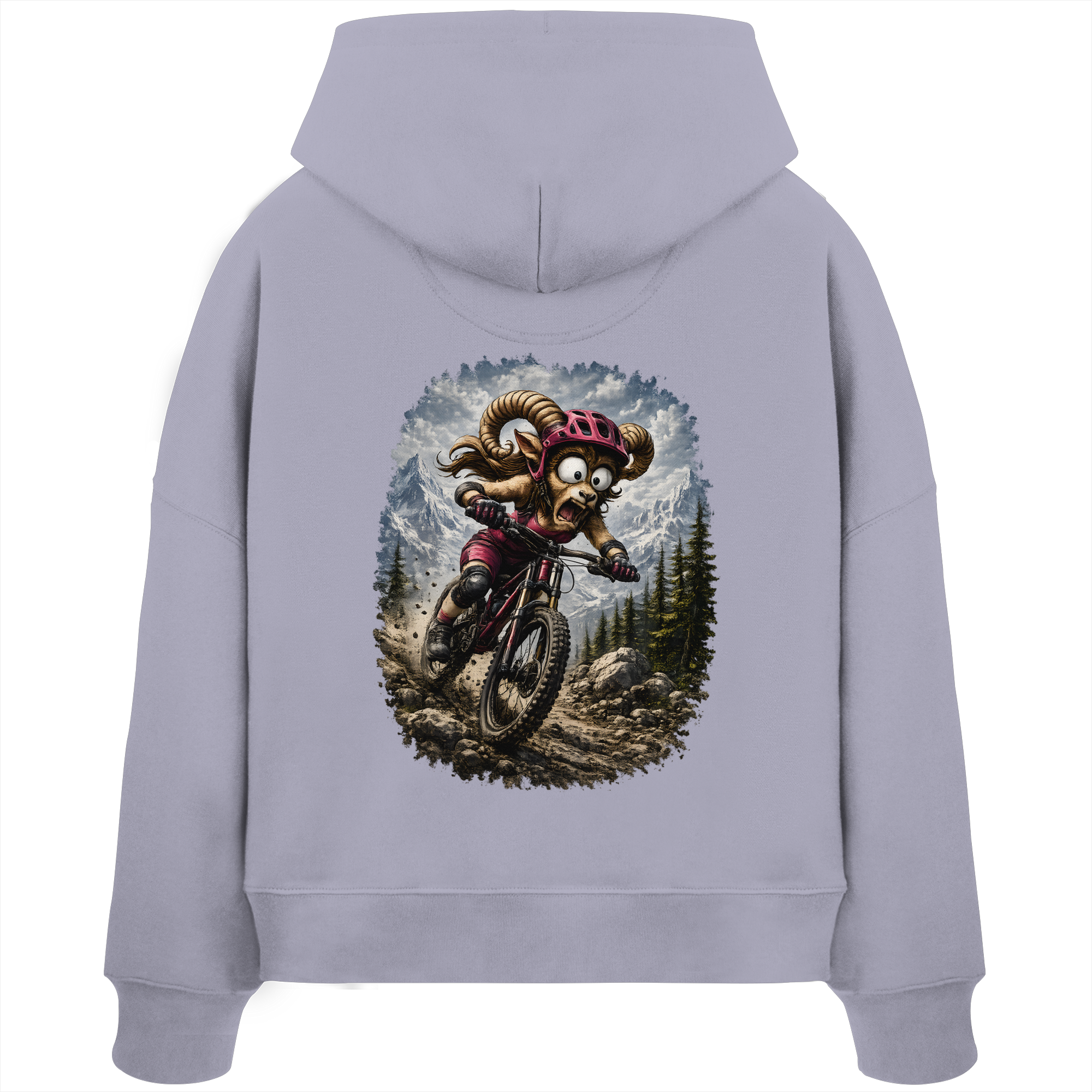 Tiefenblick Downhill - Womens Organic Boxcut Hoodie