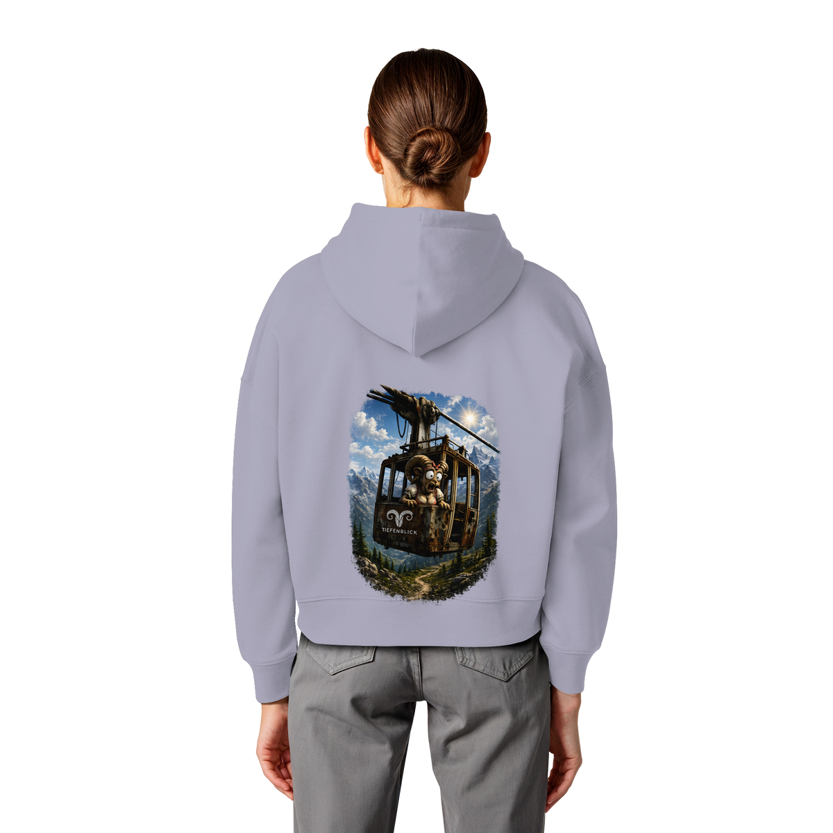 Tiefenblick Adrenalin Gondel Fun - Womens Organic Boxcut Hoodie