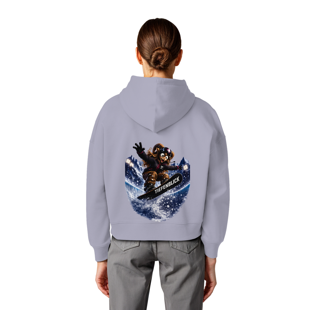 Tiefenblick Snowboarden Halfpipe - Womens Organic Boxcut Hoodie