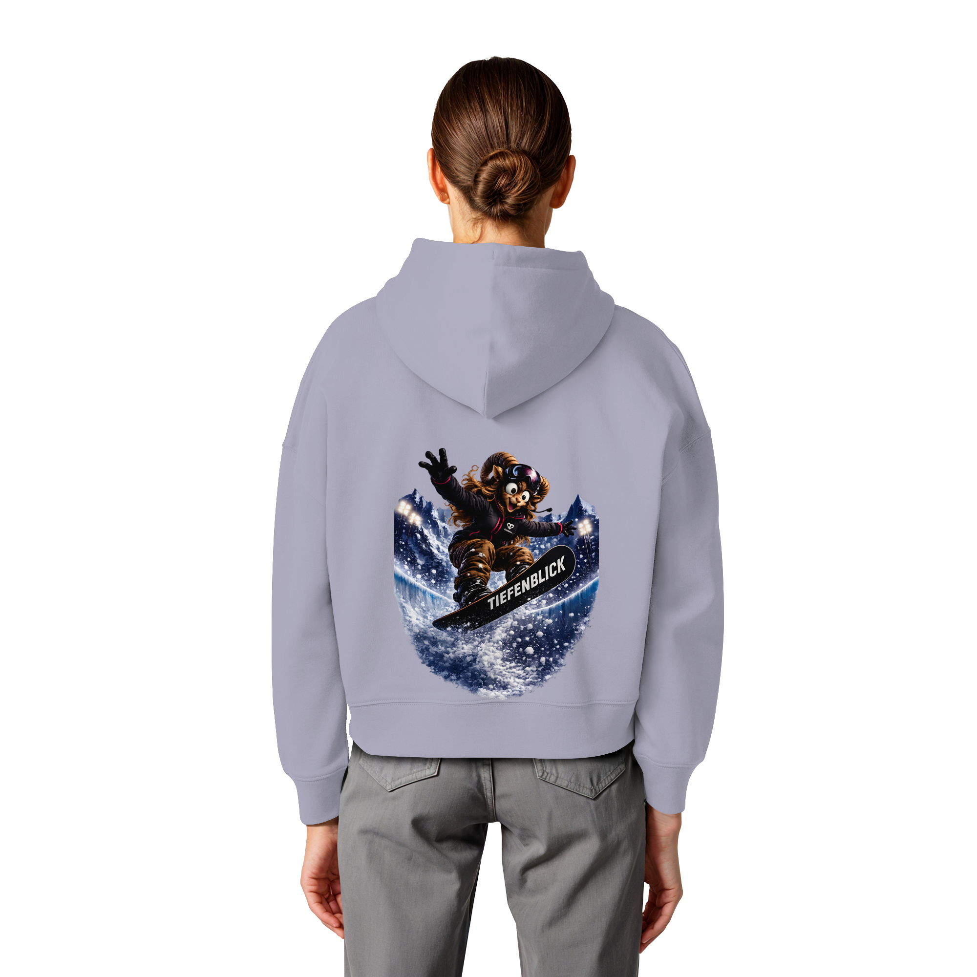 Tiefenblick Snowboarden Halfpipe - Womens Organic Boxcut Hoodie