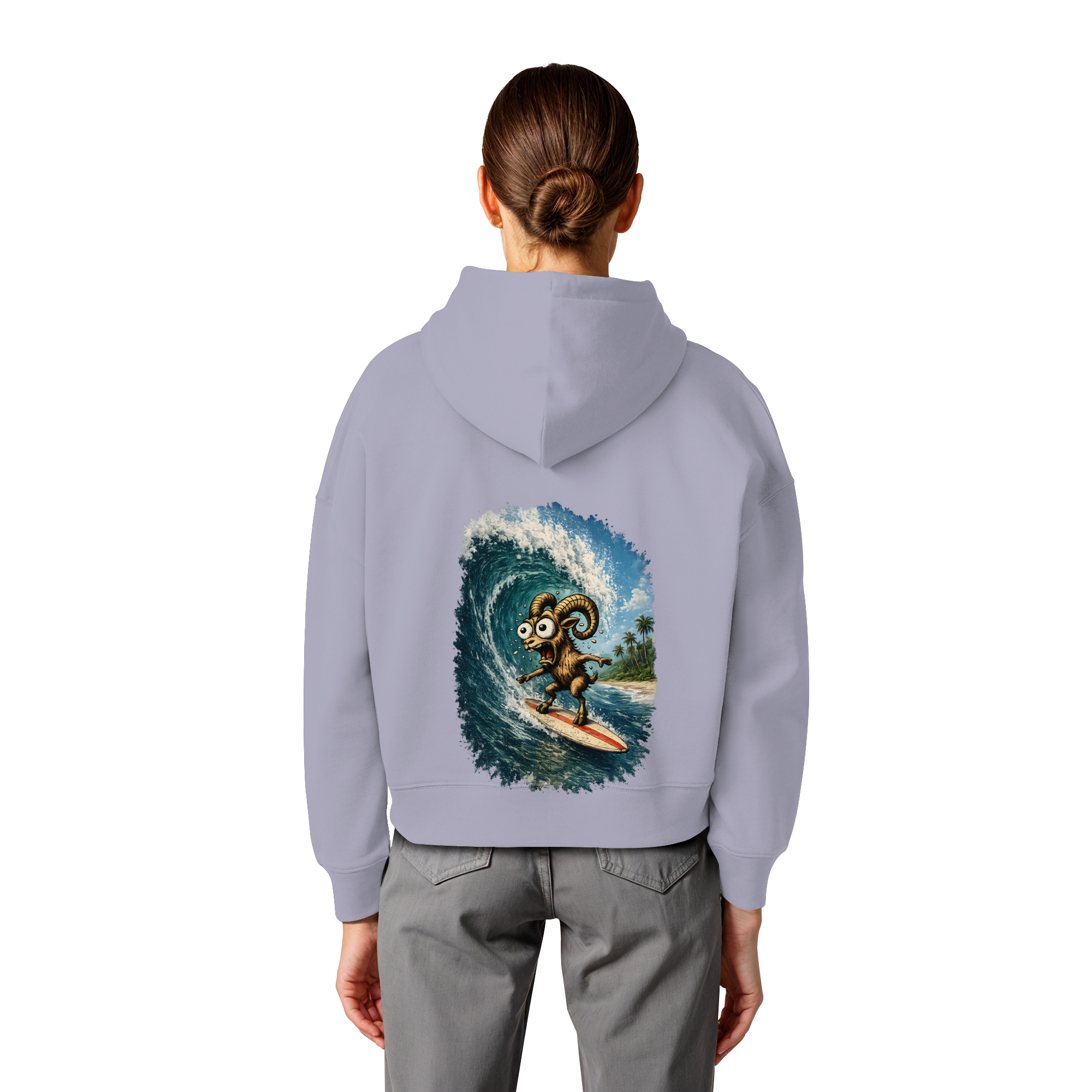 Tiefenblick Urlaub Fun  - Womens Organic Boxcut Hoodie
