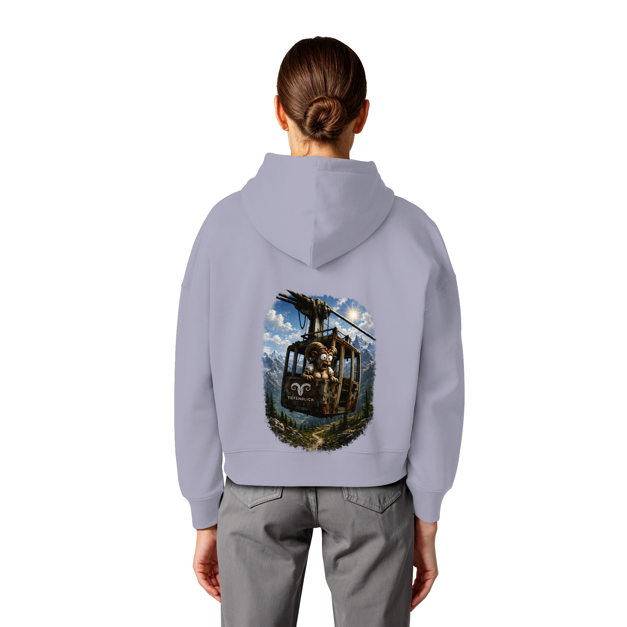 Tiefenblick Gondel Adrenalin Fun - Womens Organic Boxcut Hoodie