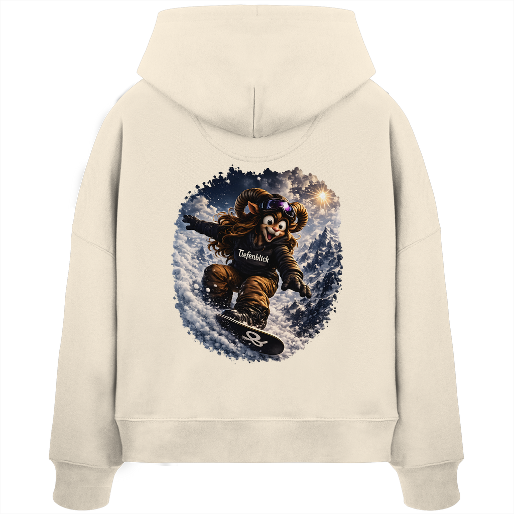 Tiefenblick Snowboarden  - Womens Organic Boxcut Hoodie
