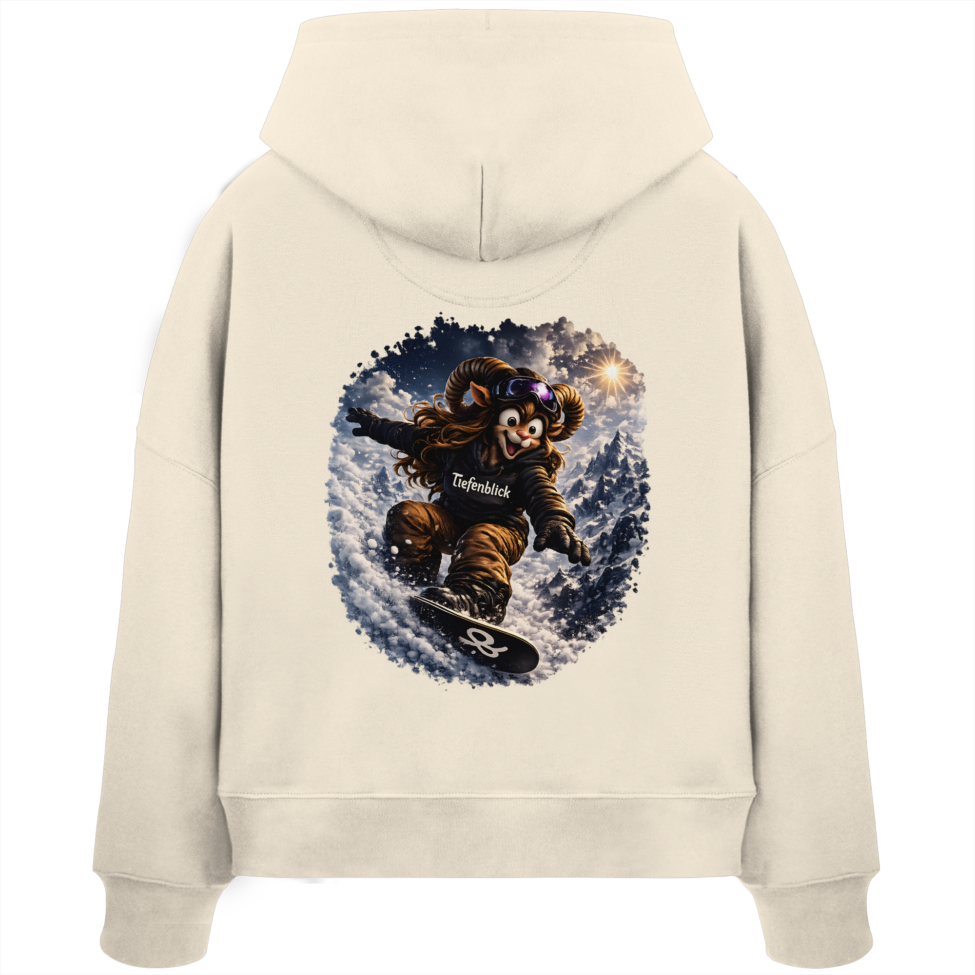 Tiefenblick Snowboarden  - Womens Organic Boxcut Hoodie
