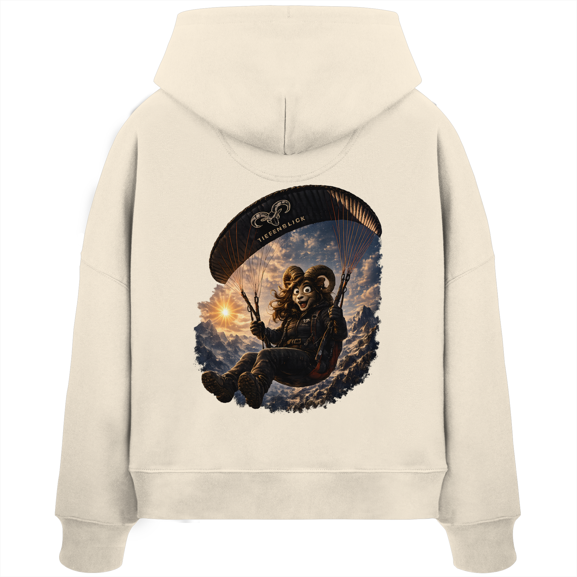 Tiefenblick Paraglider - Womens Organic Boxcut Hoodie