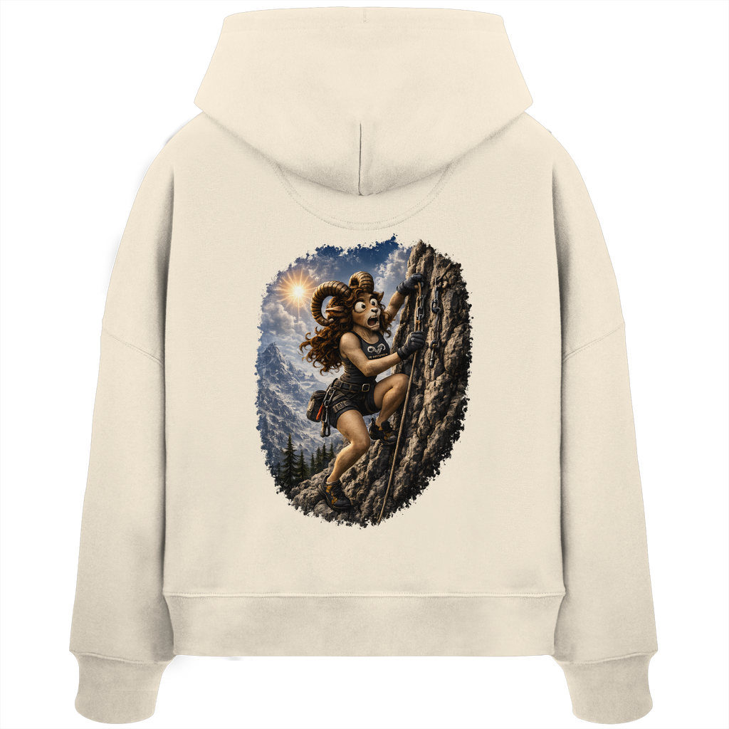 Tiefenblick Klettern - Womens Organic Boxcut Hoodie