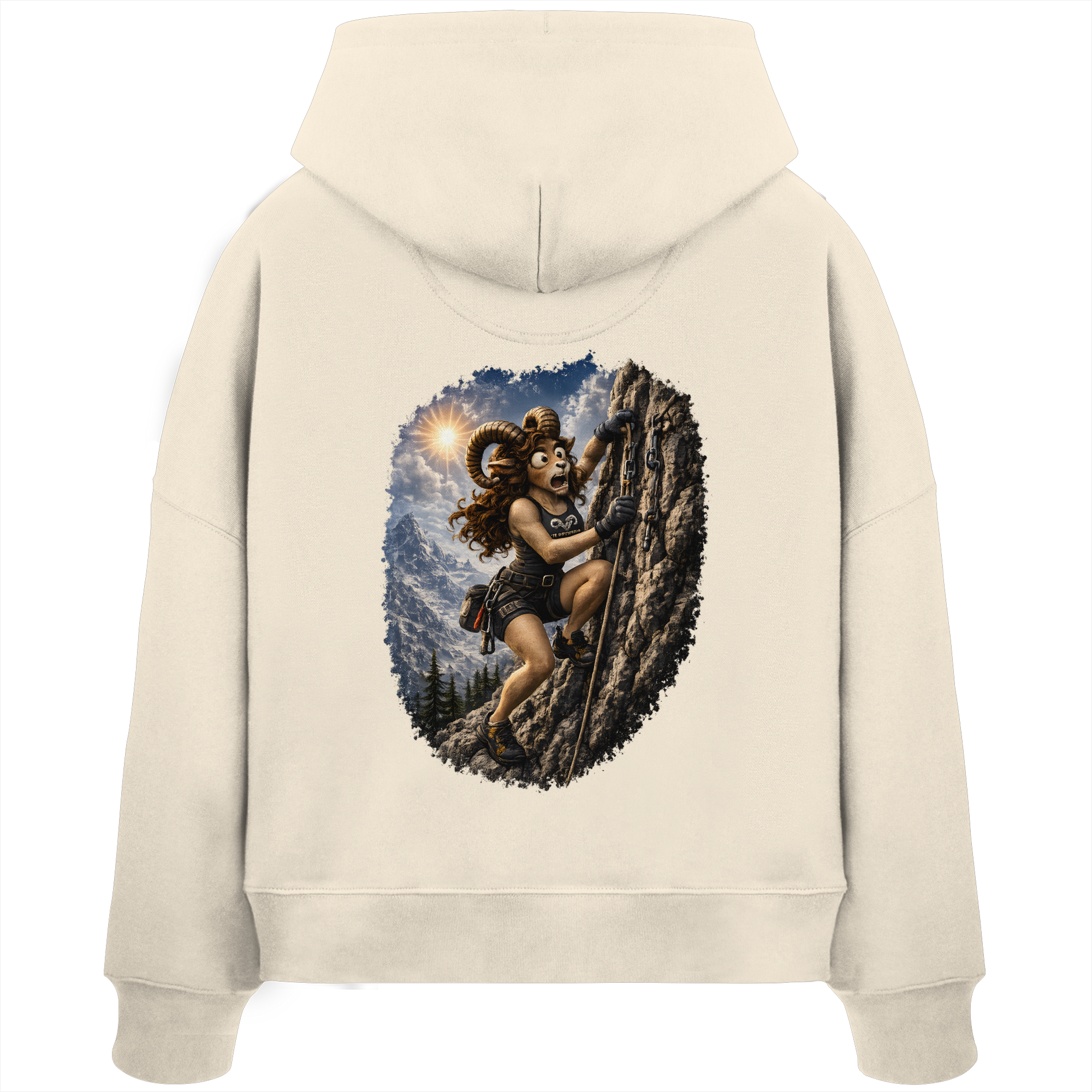 Tiefenblick Klettern - Womens Organic Boxcut Hoodie