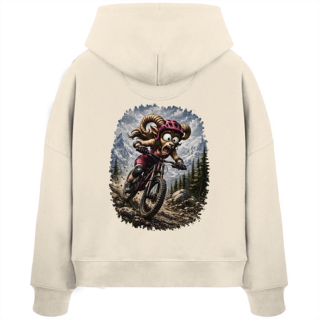 Tiefenblick Downhill - Womens Organic Boxcut Hoodie