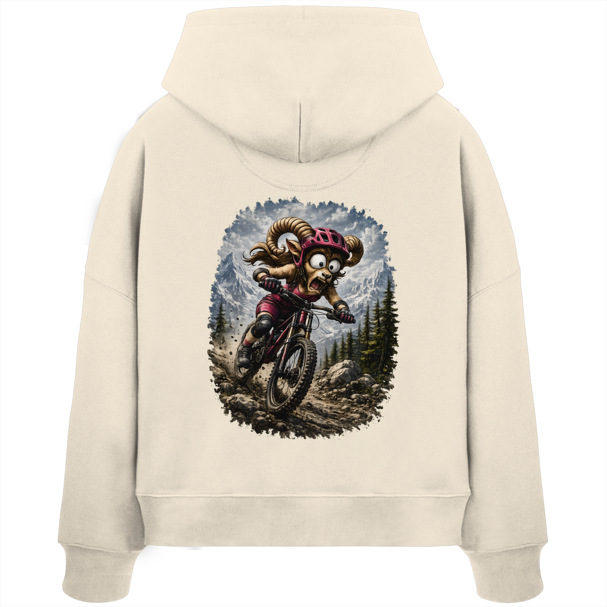 Tiefenblick Downhill - Womens Organic Boxcut Hoodie