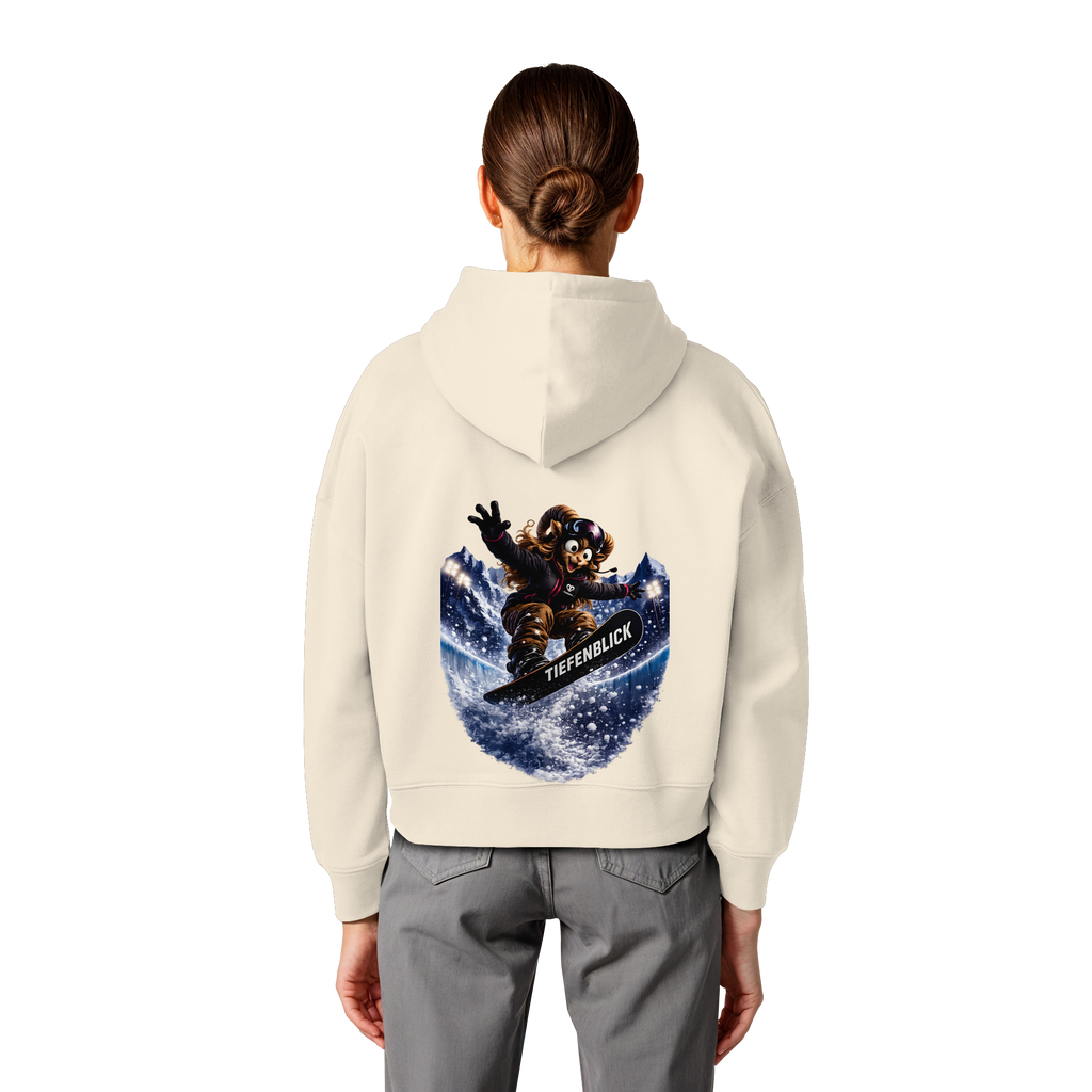 Tiefenblick Snowboarden Halfpipe - Womens Organic Boxcut Hoodie