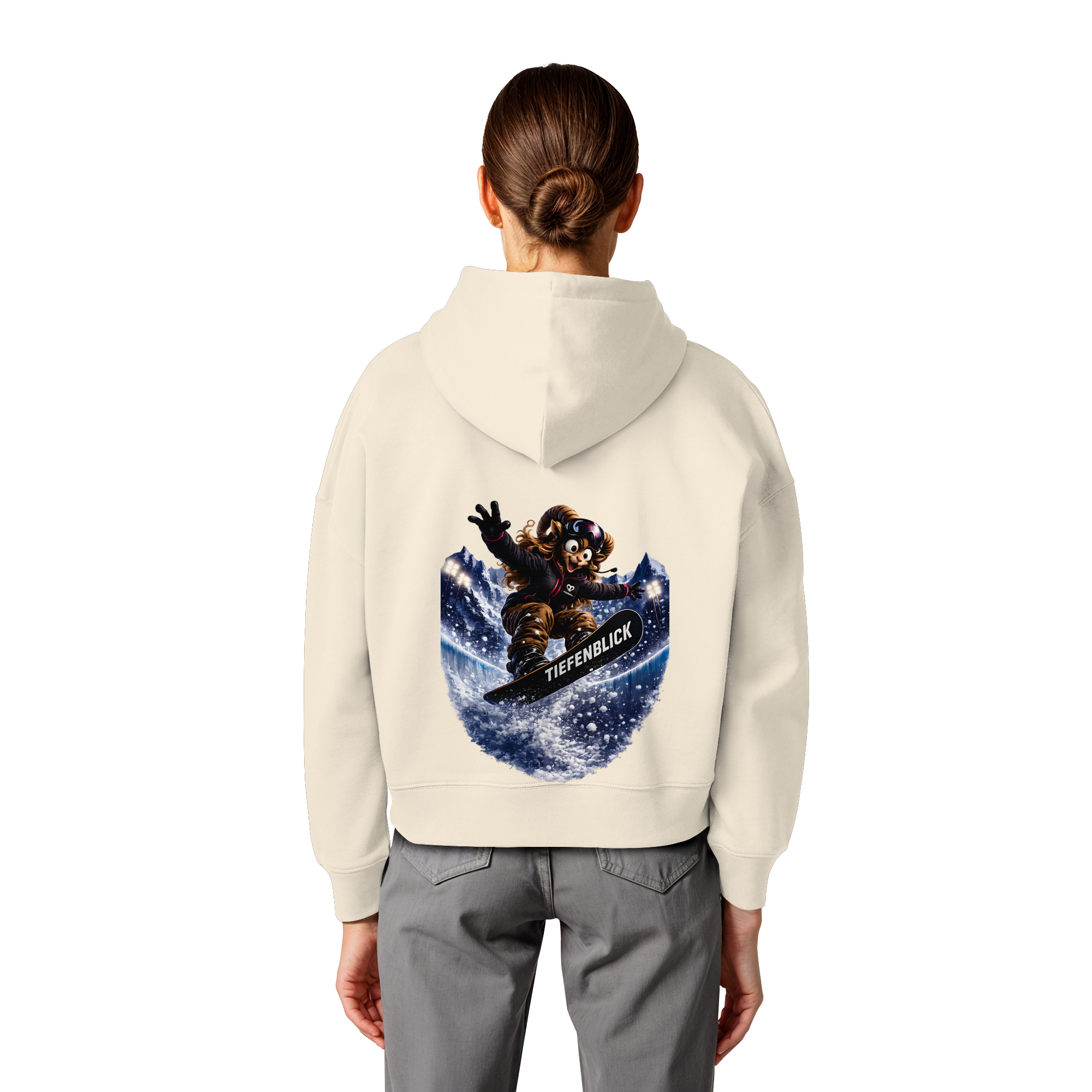 Tiefenblick Snowboarden Halfpipe - Womens Organic Boxcut Hoodie