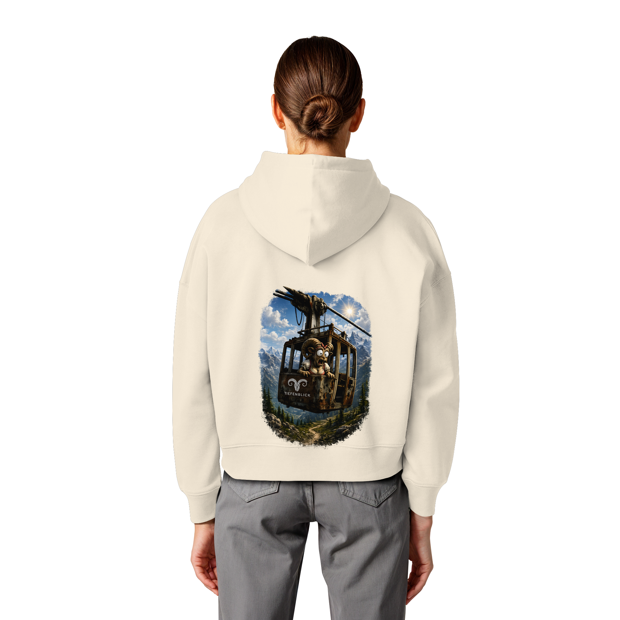 Tiefenblick Gondel Adrenalin Fun - Womens Organic Boxcut Hoodie
