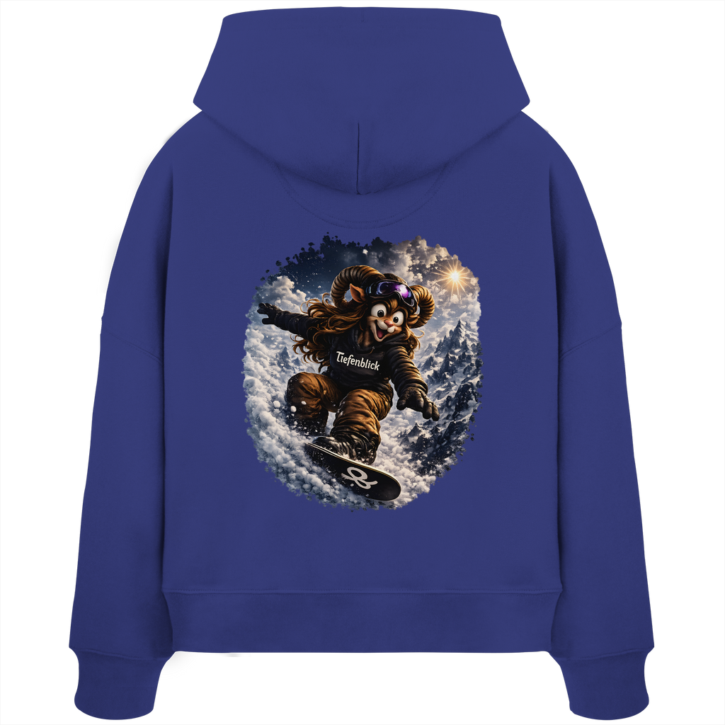 Tiefenblick Snowboarden  - Womens Organic Boxcut Hoodie