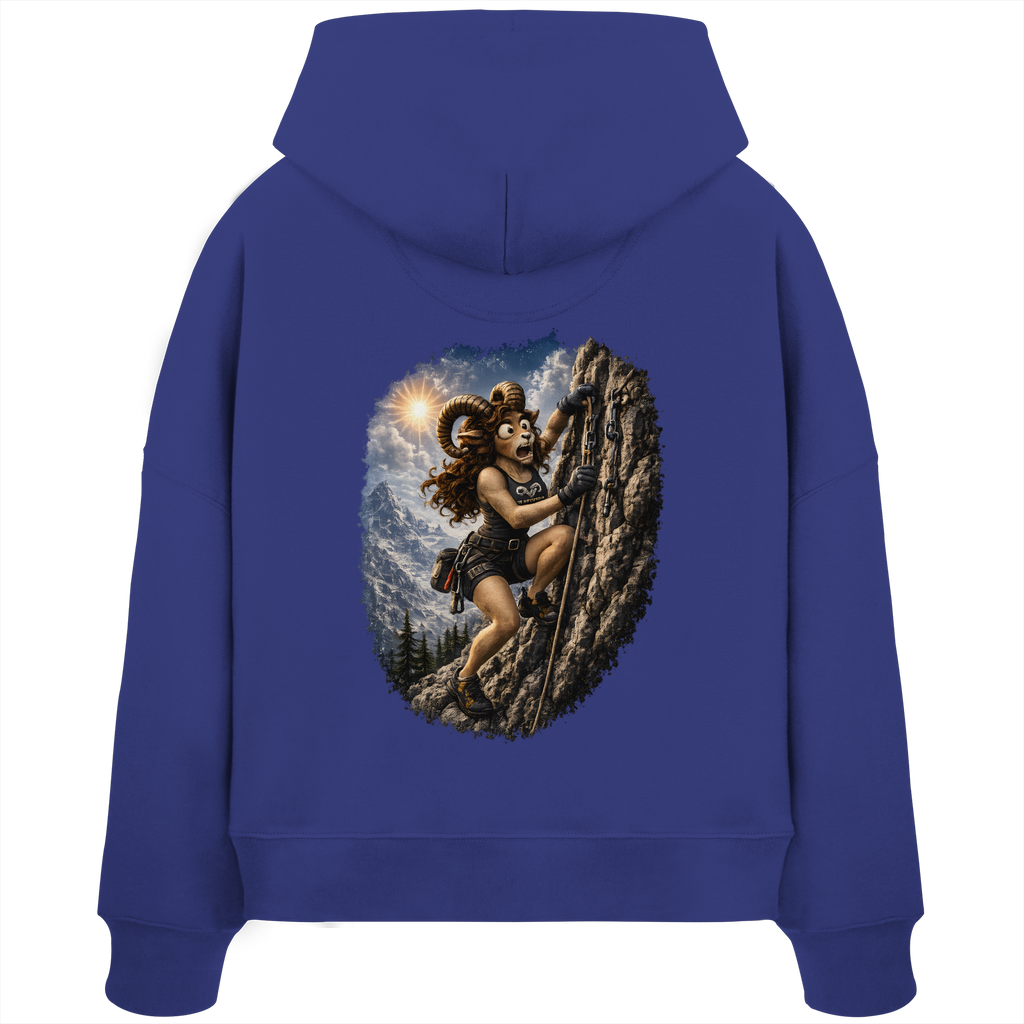Tiefenblick Klettern - Womens Organic Boxcut Hoodie