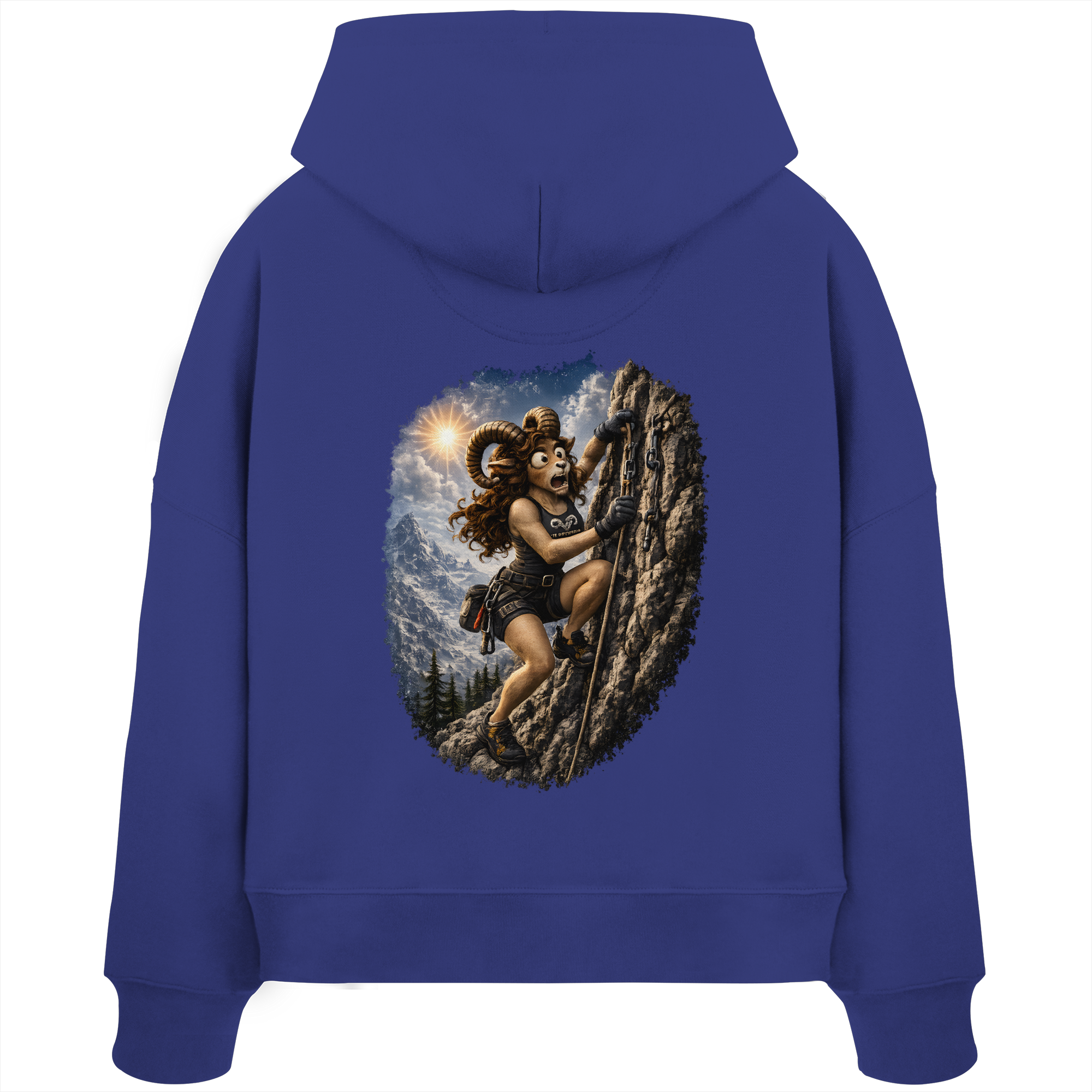 Tiefenblick Klettern - Womens Organic Boxcut Hoodie