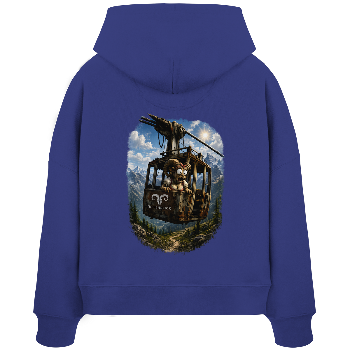 Tiefenblick Adrenalin Gondel Fun - Womens Organic Boxcut Hoodie