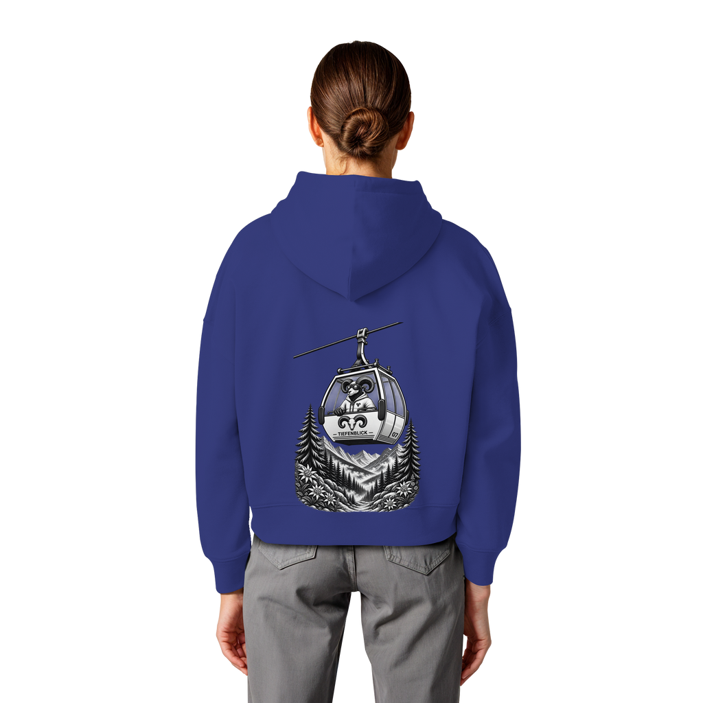 Tiefenblick Gondel Fun  - Womens Organic Boxcut Hoodie
