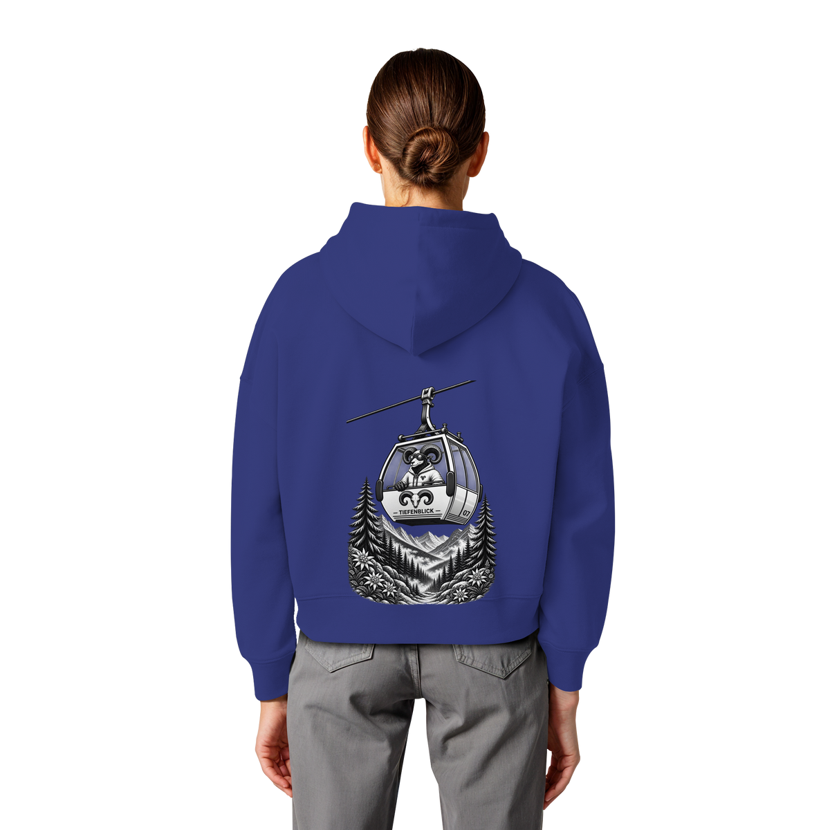 Tiefenblick Gondel Fun  - Womens Organic Boxcut Hoodie