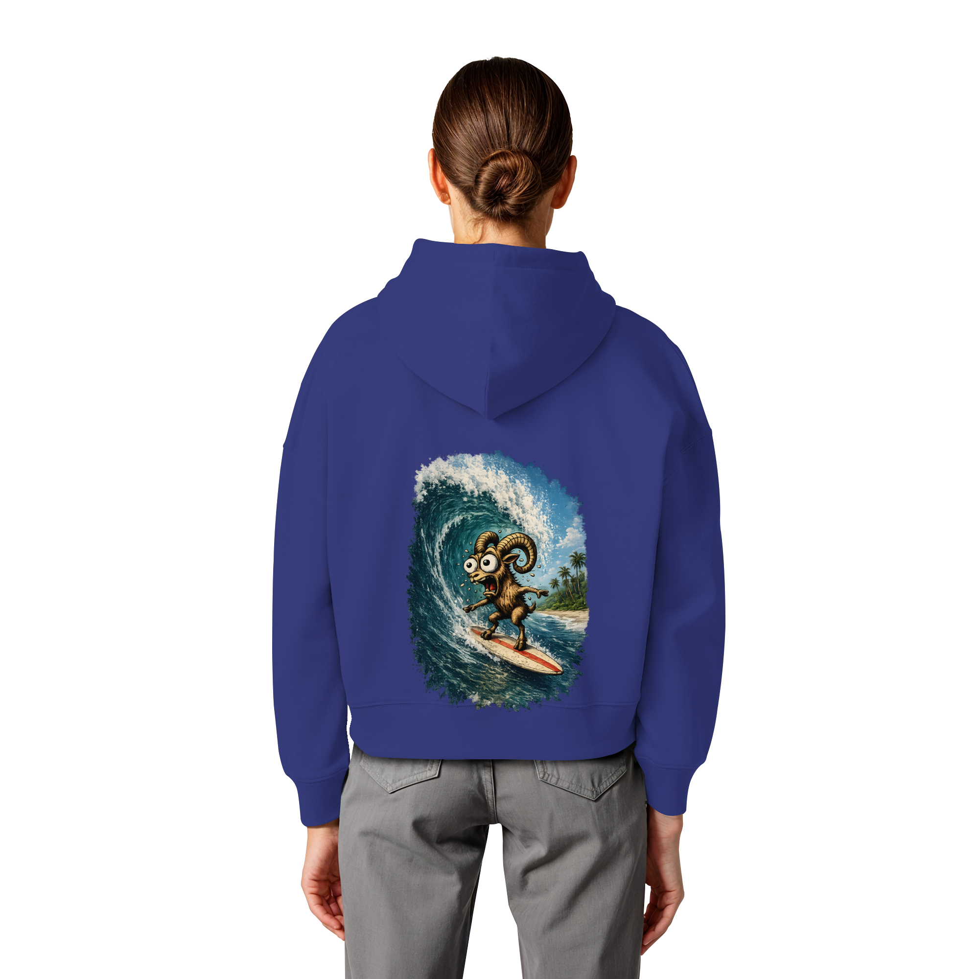 Tiefenblick Urlaub Fun  - Womens Organic Boxcut Hoodie