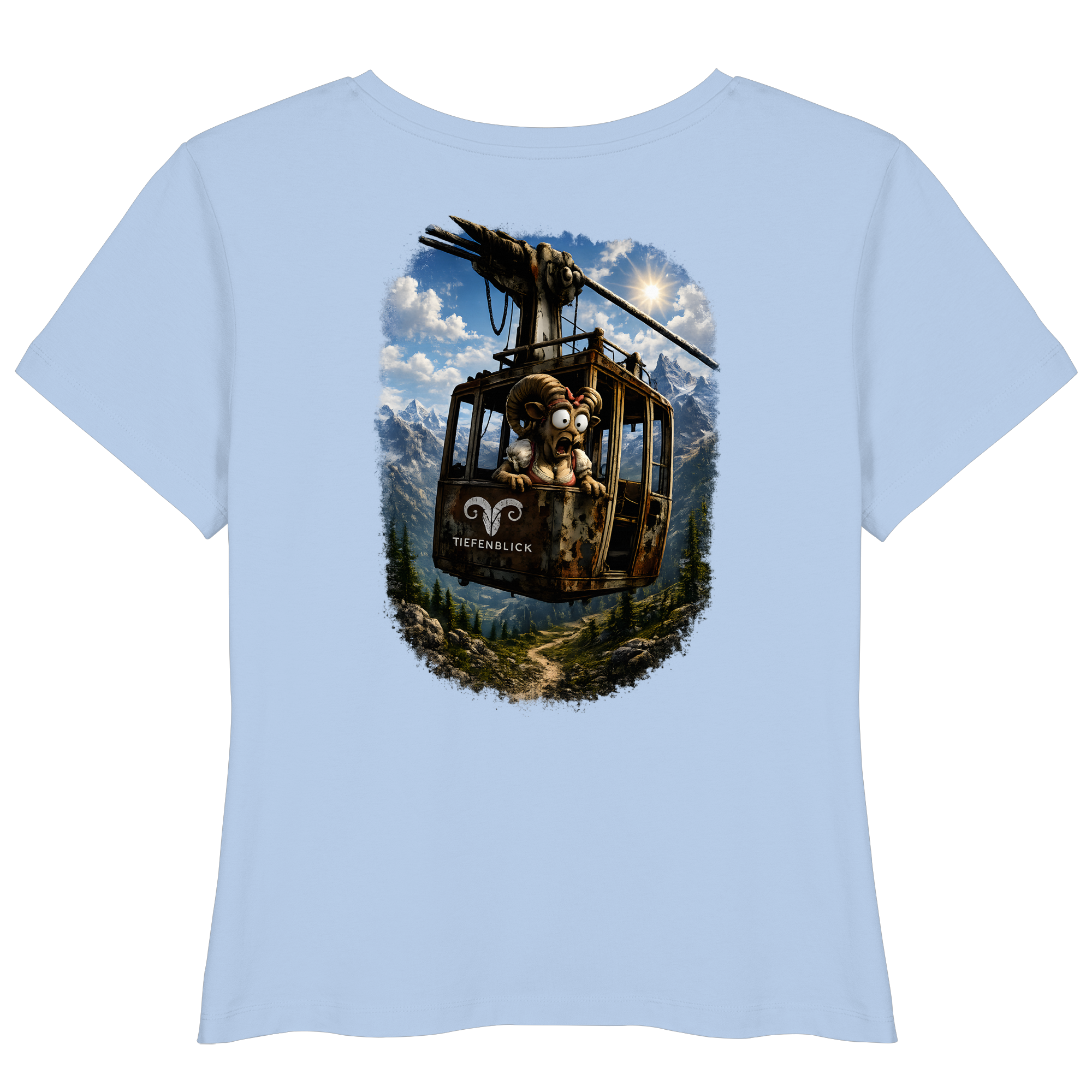 Tiefenblick Gondel Adrenalin Fun - Womens Organic Lightweight T-Shirt