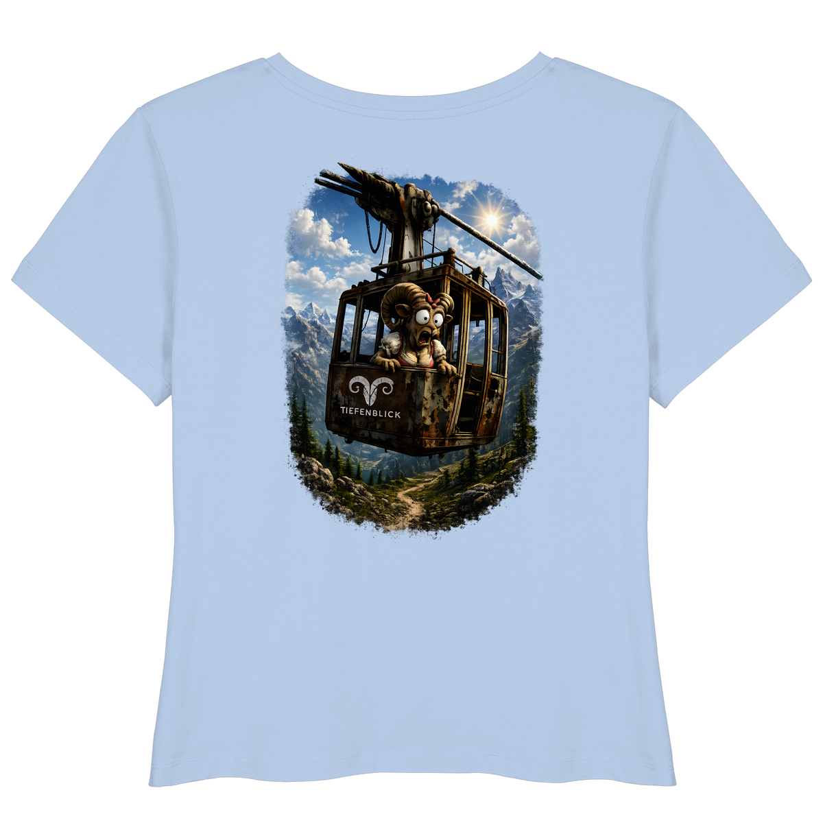 Tiefenblick Adrenalin Gondel Fun - Womens Organic Lightweight T-Shirt