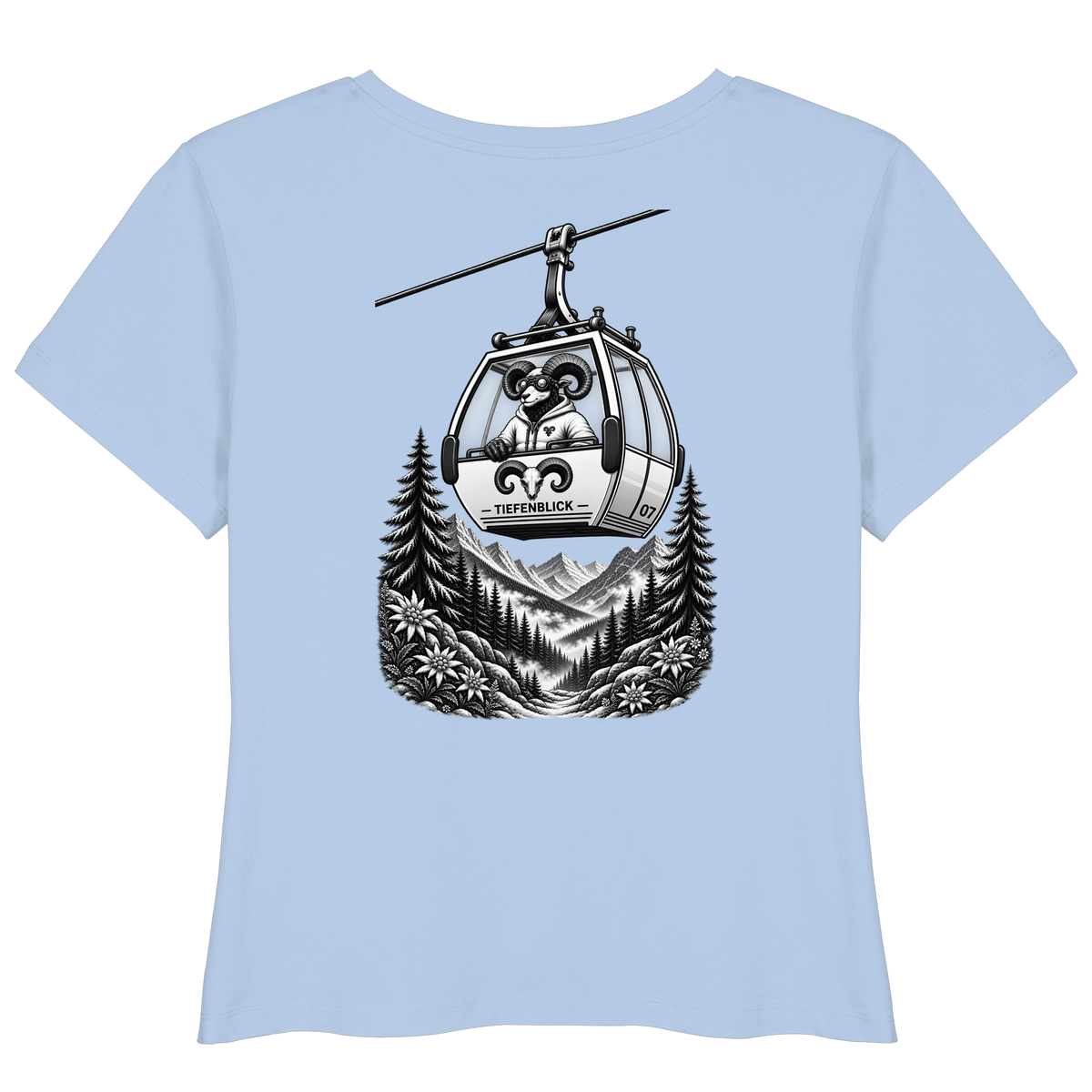 Tiefenblick Gondel Fun  - Womens Organic Lightweight T-Shirt