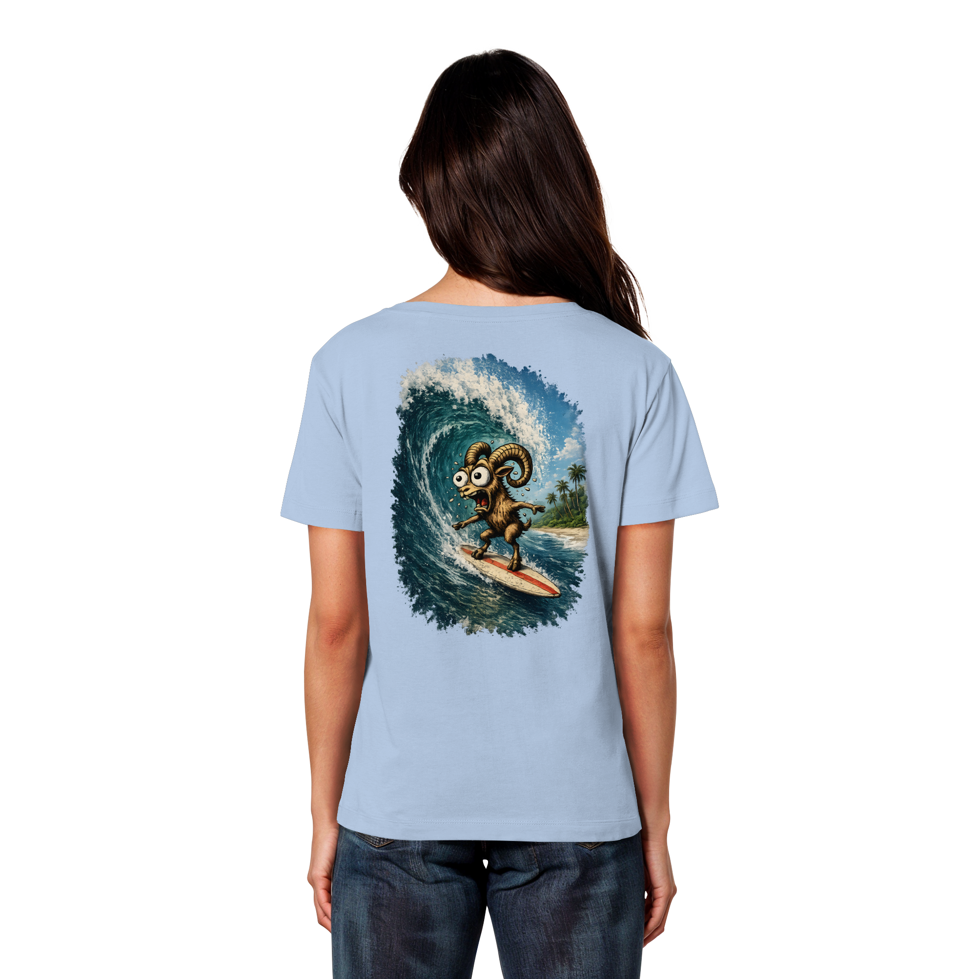 Tiefenblick Urlaub Fun  - Womens Organic Lightweight T-Shirt