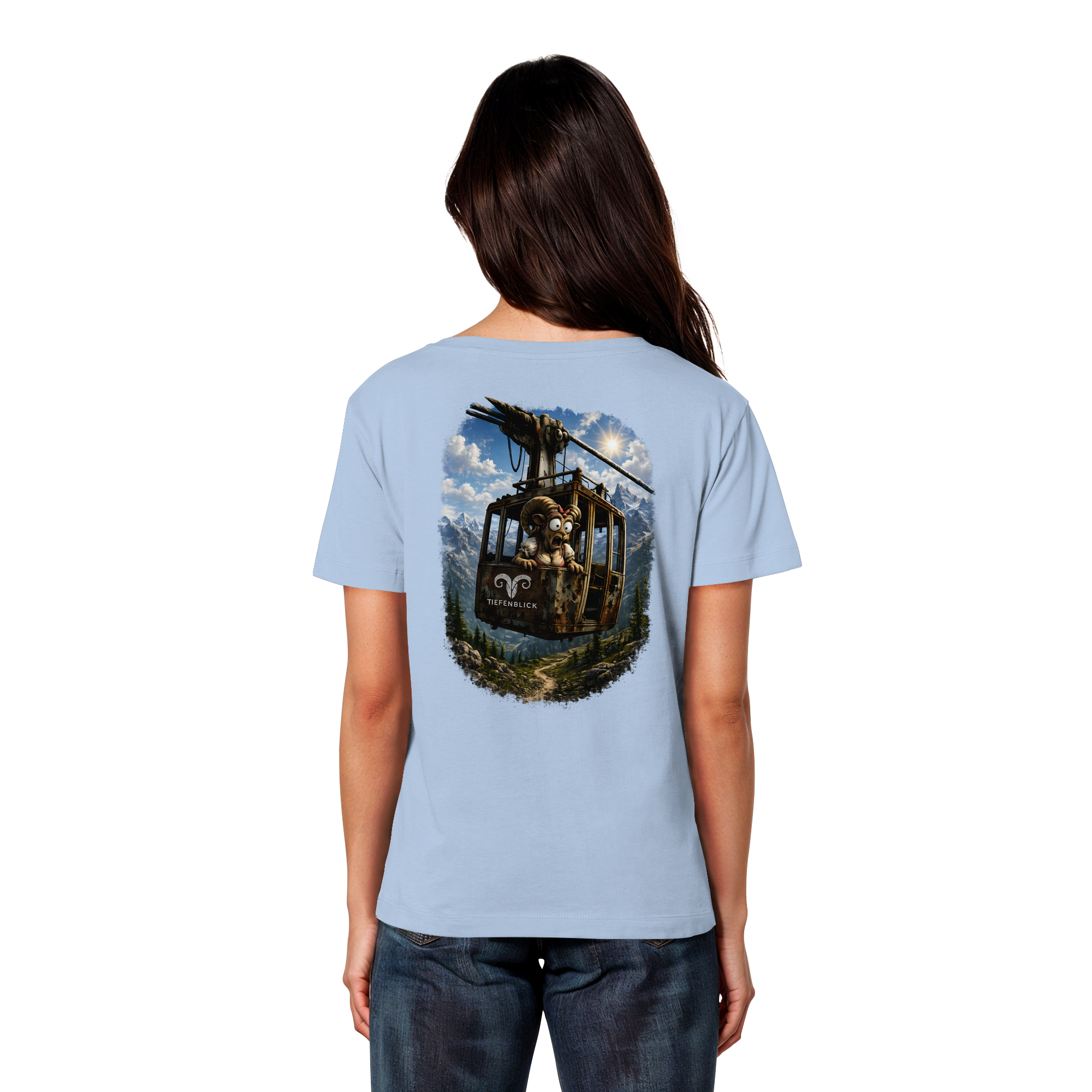 Tiefenblick Gondel Adrenalin Fun - Womens Organic Lightweight T-Shirt
