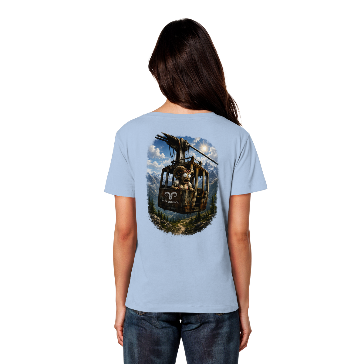 Tiefenblick Adrenalin Gondel Fun - Womens Organic Lightweight T-Shirt