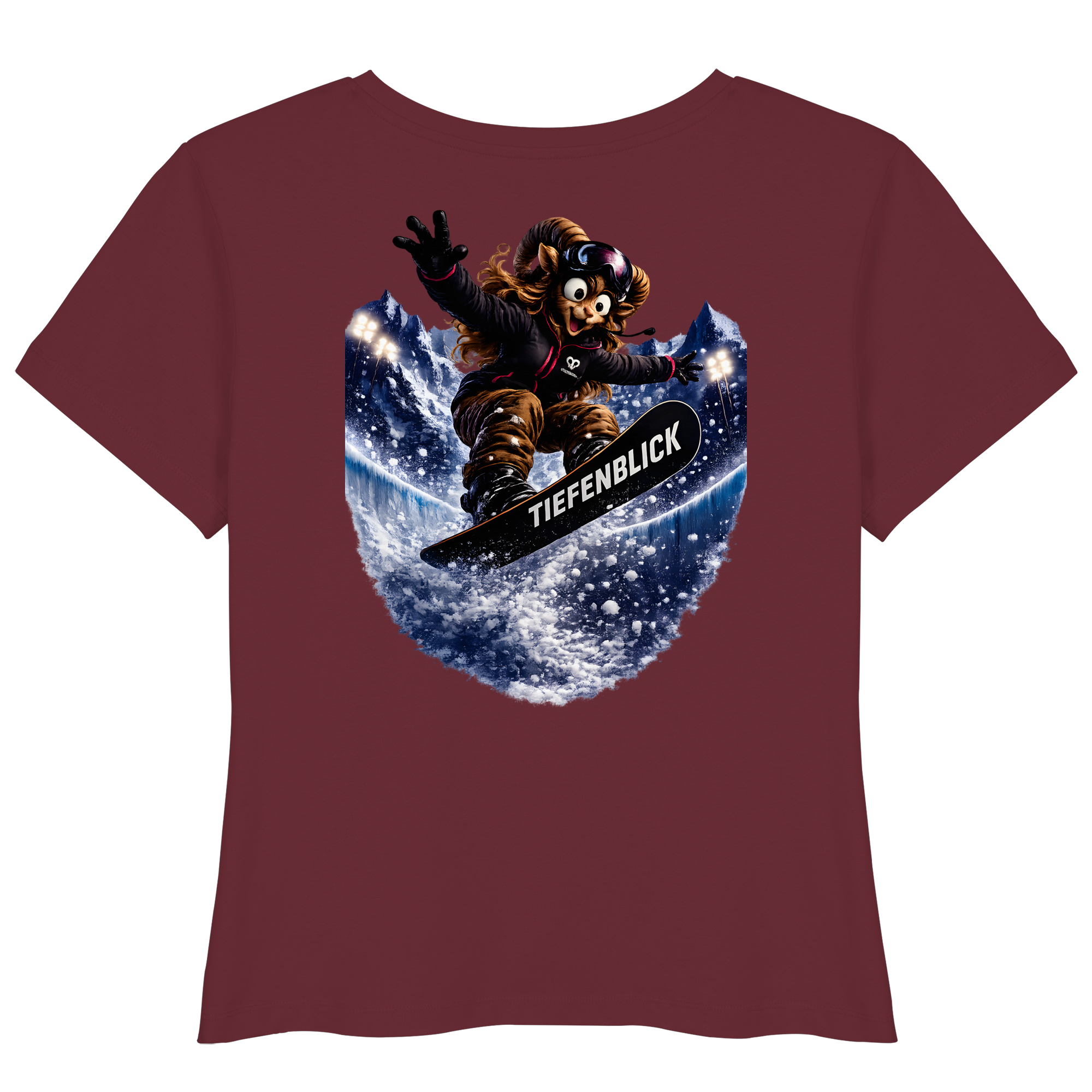 Tiefenblick Snowboarden Halfpipe - Womens Organic Lightweight T-Shirt