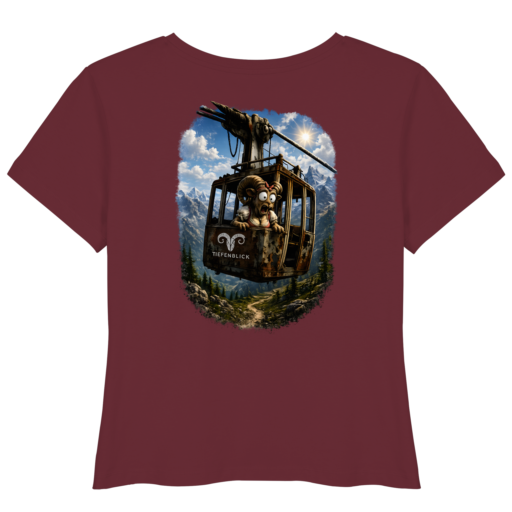 Tiefenblick Gondel Adrenalin Fun - Womens Organic Lightweight T-Shirt