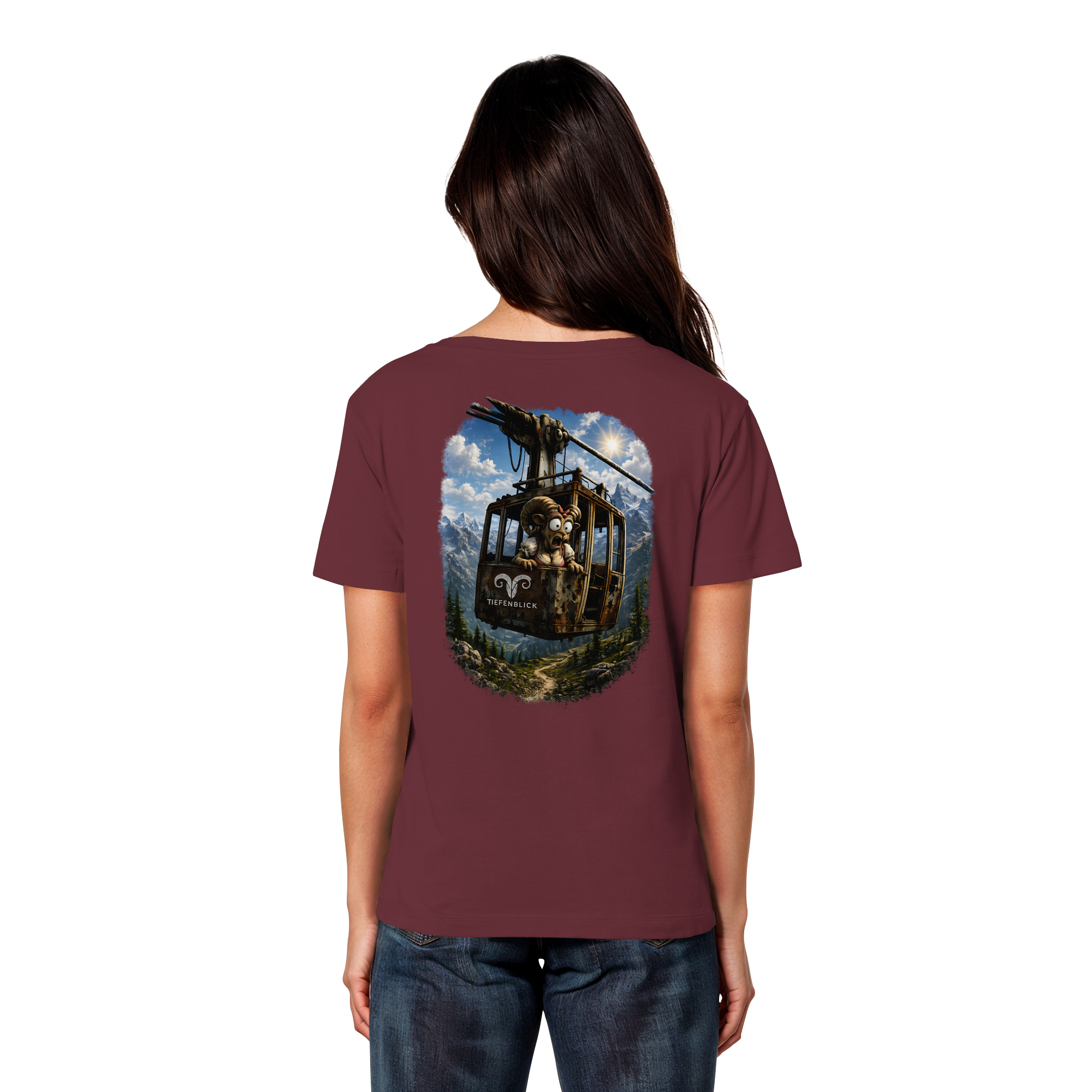 Tiefenblick Gondel Adrenalin Fun - Womens Organic Lightweight T-Shirt