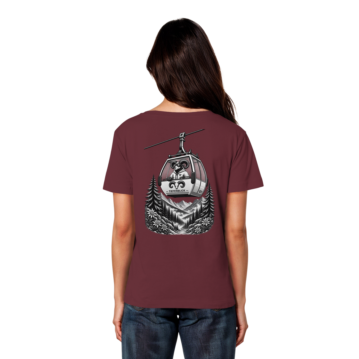 Tiefenblick Gondel Fun  - Womens Organic Lightweight T-Shirt