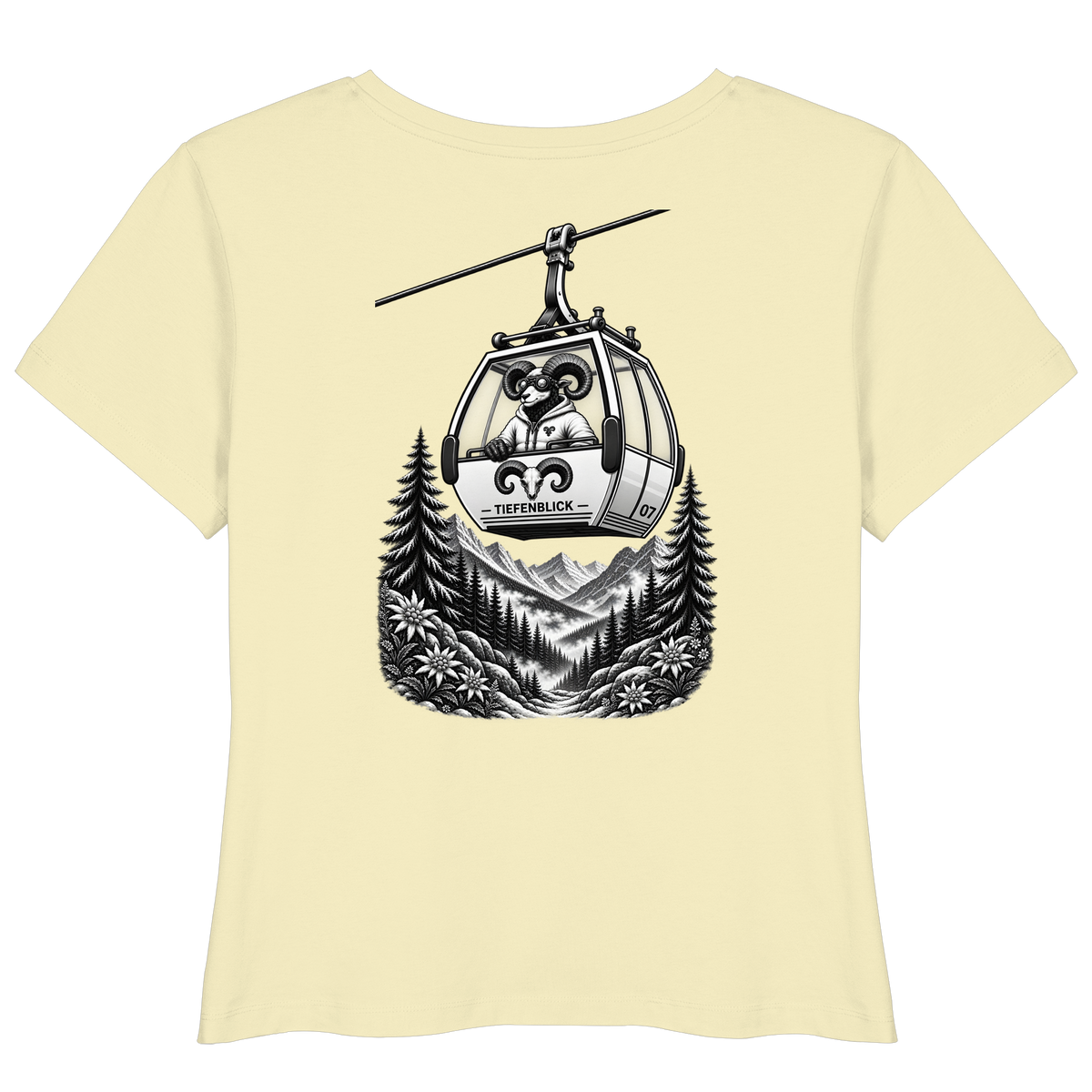 Tiefenblick Gondel Fun  - Womens Organic Lightweight T-Shirt