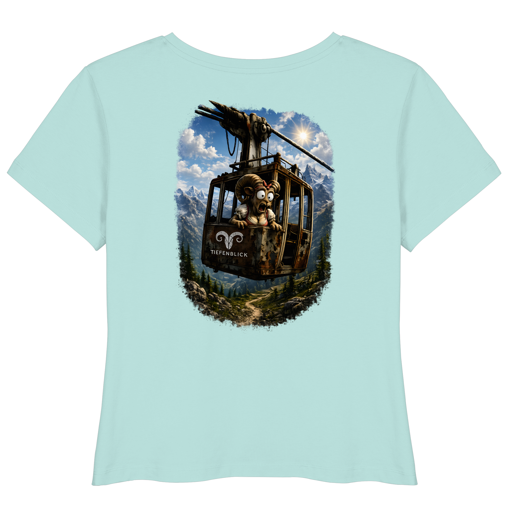 Tiefenblick Gondel Adrenalin Fun - Womens Organic Lightweight T-Shirt